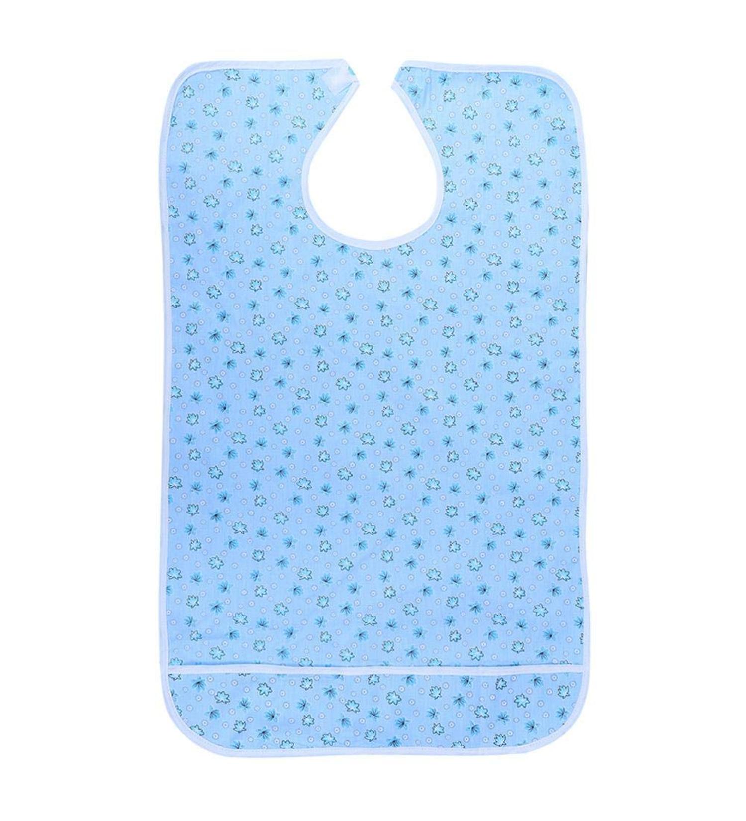 4 Types High Temperature Resistance No Deformation Pratical Dining Aid Bib Bib Apron Catch Food Leaking Soup for Adult the Elderly(27*17*2cm-Flower blue) - Buy Online on GoSupps.com