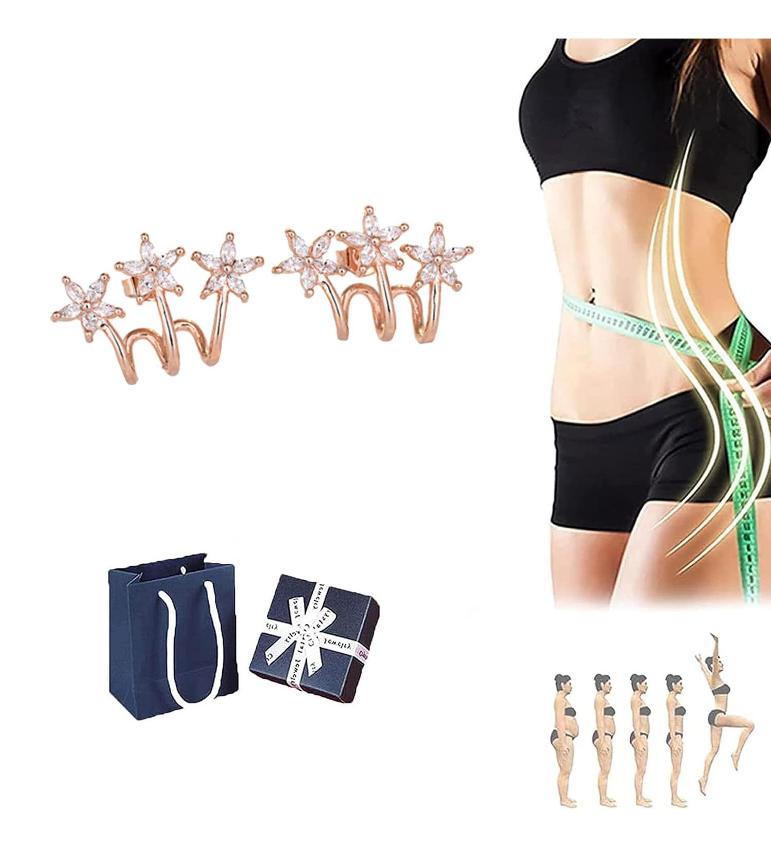 Flysmus Halolux Lymphvity Germanium Earrings Lymphatic Magnetotherapy Earrings Ear Piercing Earrings for Women Girls Rose Gold - Buy Online on GoSupps.com