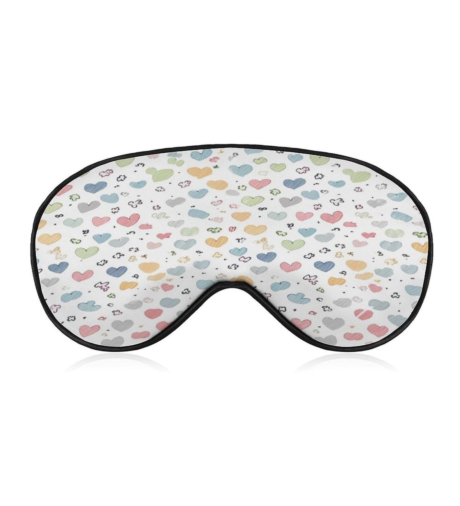 Premium Heart Design Light Blocking Sleep Mask - Adjustable Eye Cover for Ultimate Comfort - Buy Online on GoSupps.com