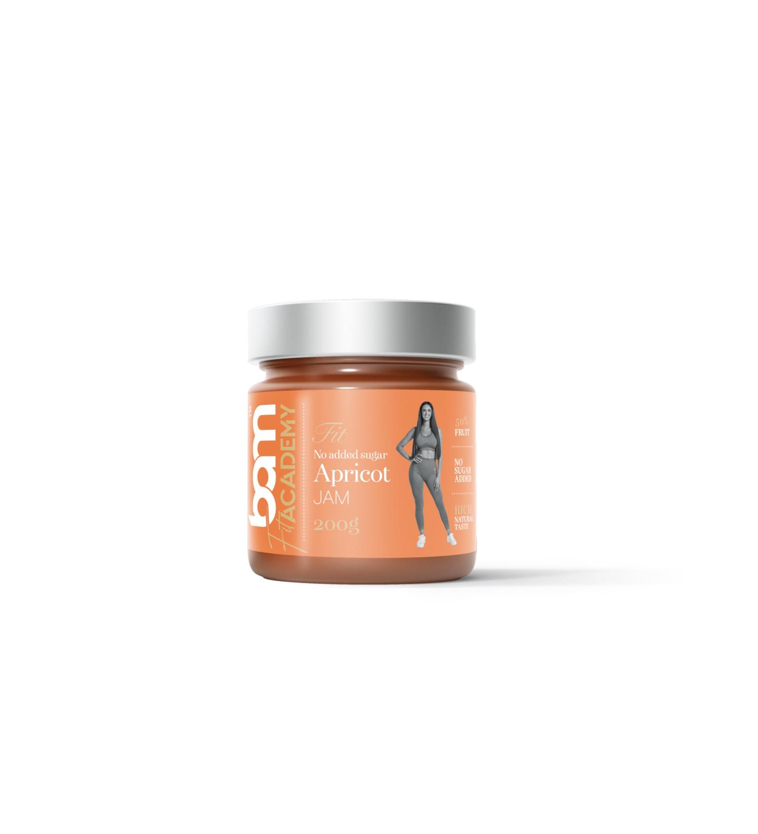 BAM Apricot Jam No Added Sugar Perfect for Cakes and Pastries for Home and Professional Use 200g - Buy Online on GoSupps.com