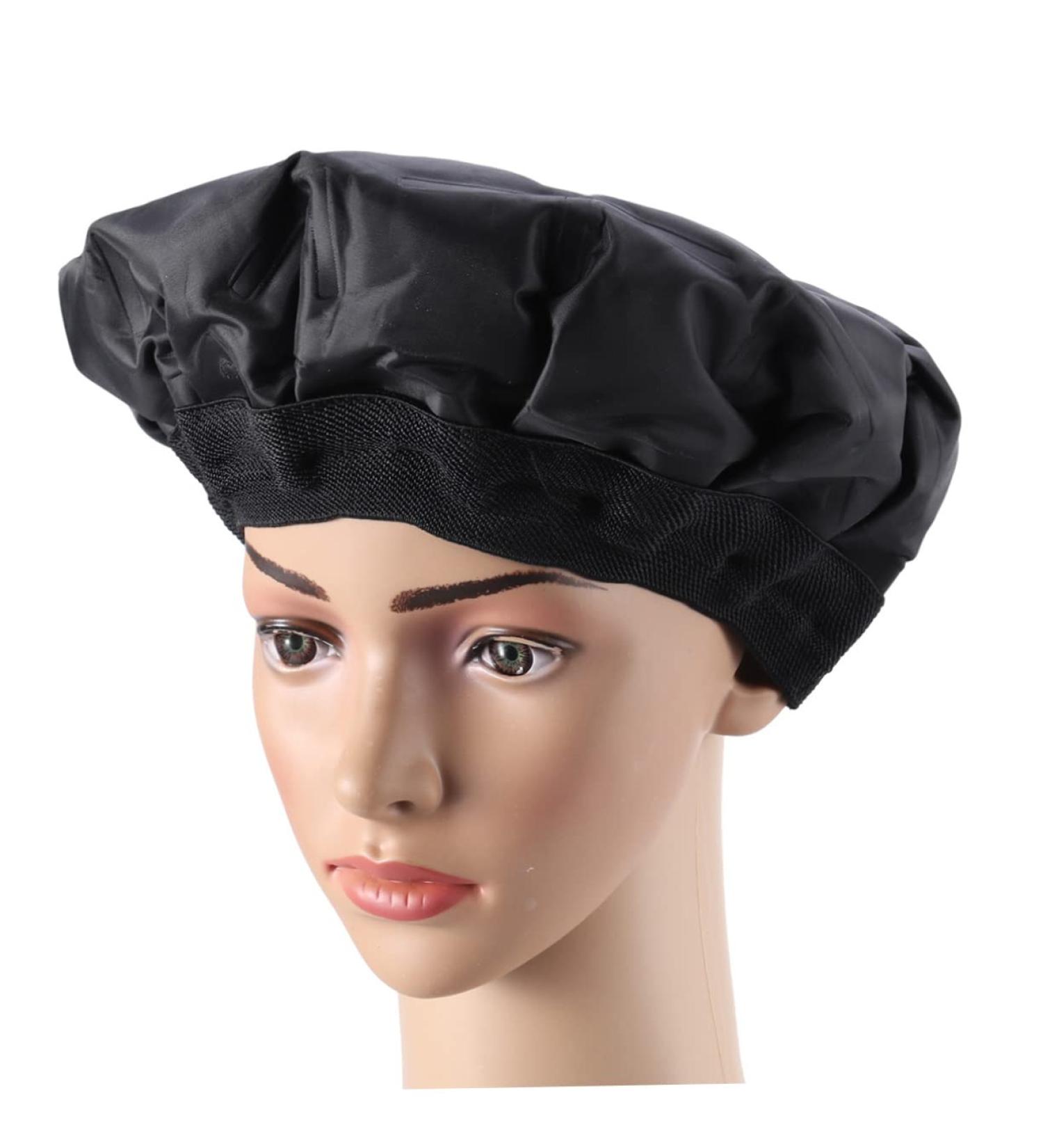 FRCOLOR Gel Cap Black Gel Curl Gel for Curly Hair Curly Hair Gel Microwavable Bonnet Hair Cap Curls Steamer Lid - Buy Online on GoSupps.com
