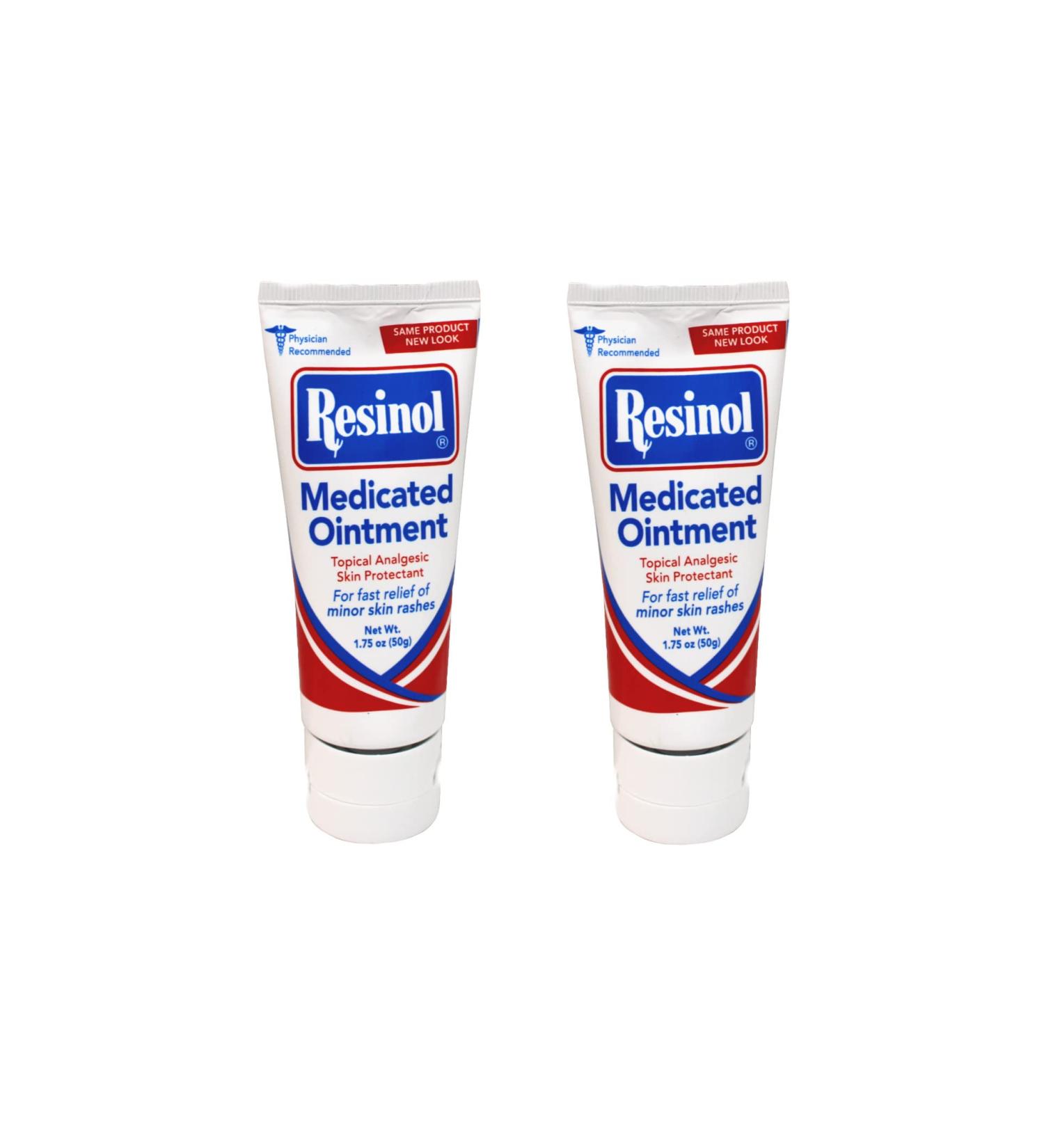 Resinol Medicated Ointment 1.75 oz Tube - Pack of 2 | Fast Relief for Skin Irritation - Buy Online on GoSupps.com