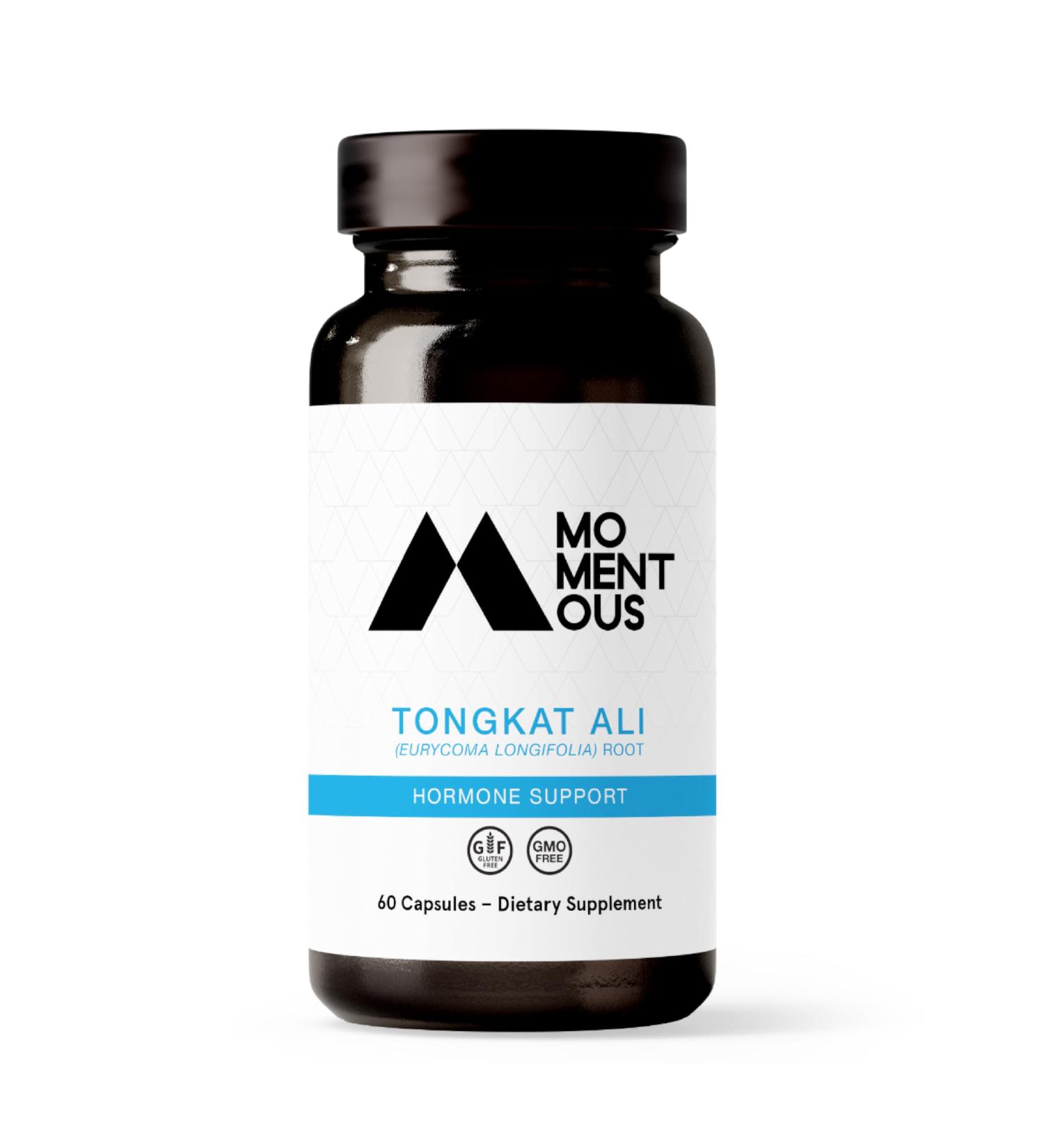 Momentous Tongkat Ali Supplement - Natural Longjack for Men & Women | Hormone Energy & Mood Support - 30 Servings - Buy Online on GoSupps.com