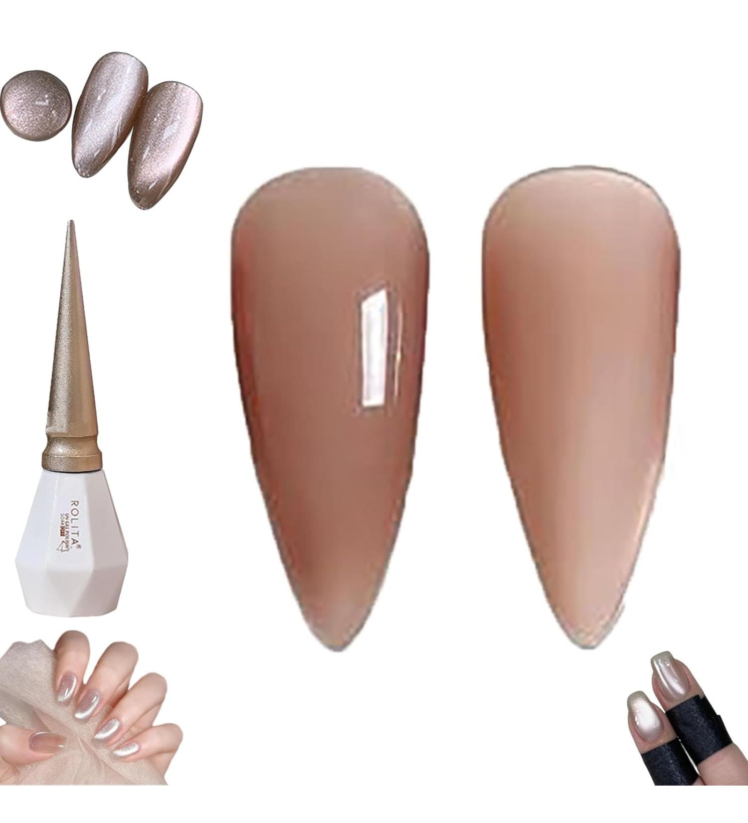 Rolita Gel Polish 2024 New 16 Colors Nude Gel Polish Rolita Nail Polish Glitter Crystal Gel Nail Polish Jelly-Colored Nail Polish Cat Eye Gel Nail Polish Quick Dry Nail Polish (0.06 Fl Oz Y-10) 0.06 Fl Oz Y-10 - Buy Online on GoSupps.com