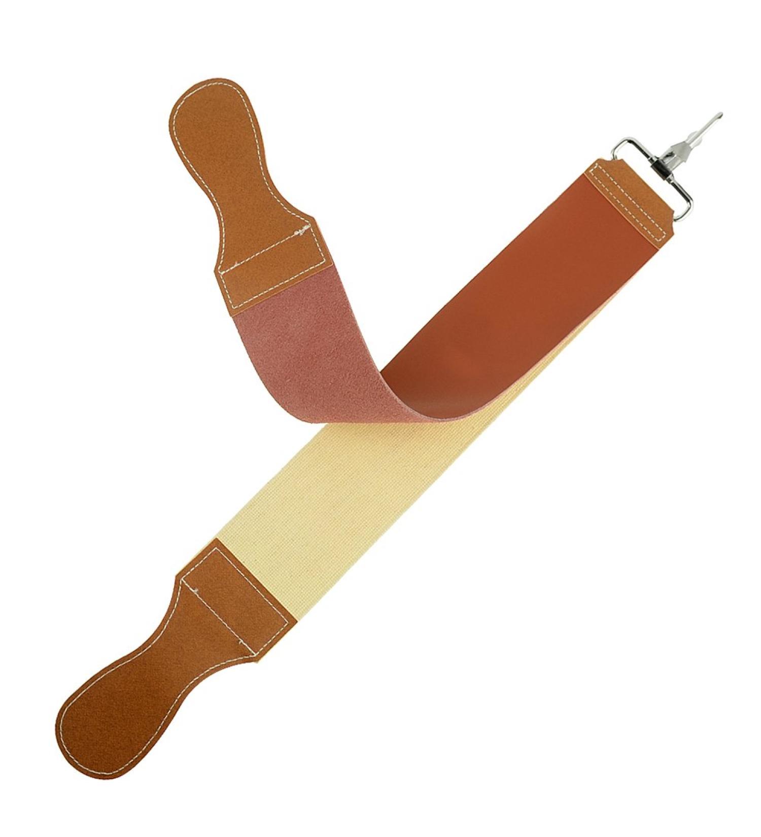 Grandslam Professional Leather Strop for Straight Razor Sharpening - Dual Cowhide and Canvas Strop (Brown) - Buy Online on GoSupps.com