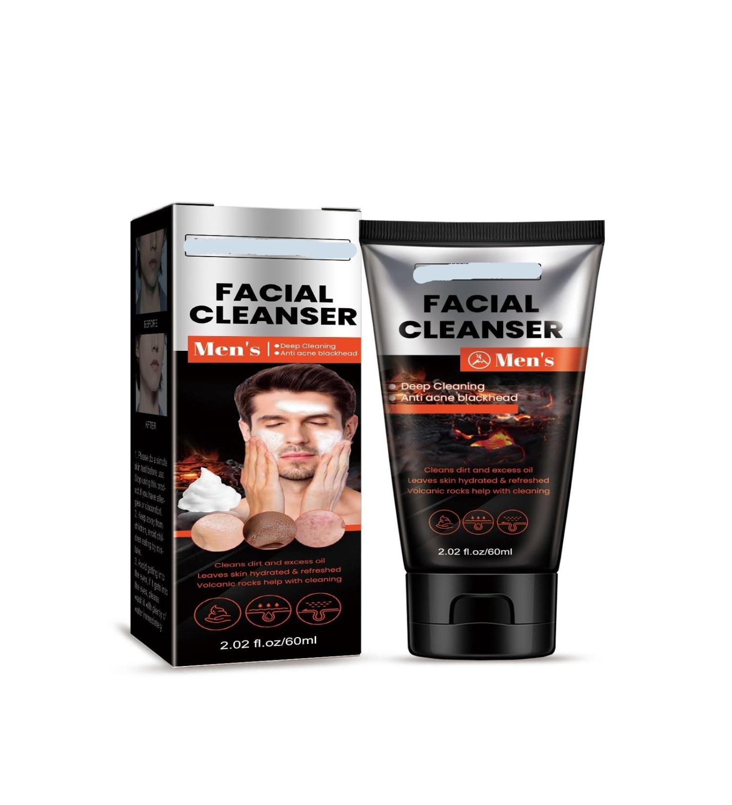 Men's Facial Cleanser - Deep Pore Cleansing Anti-Acne & Blackhead Remover Oil Control & Moisturizing Formula(1PCS) - Buy Online on GoSupps.com