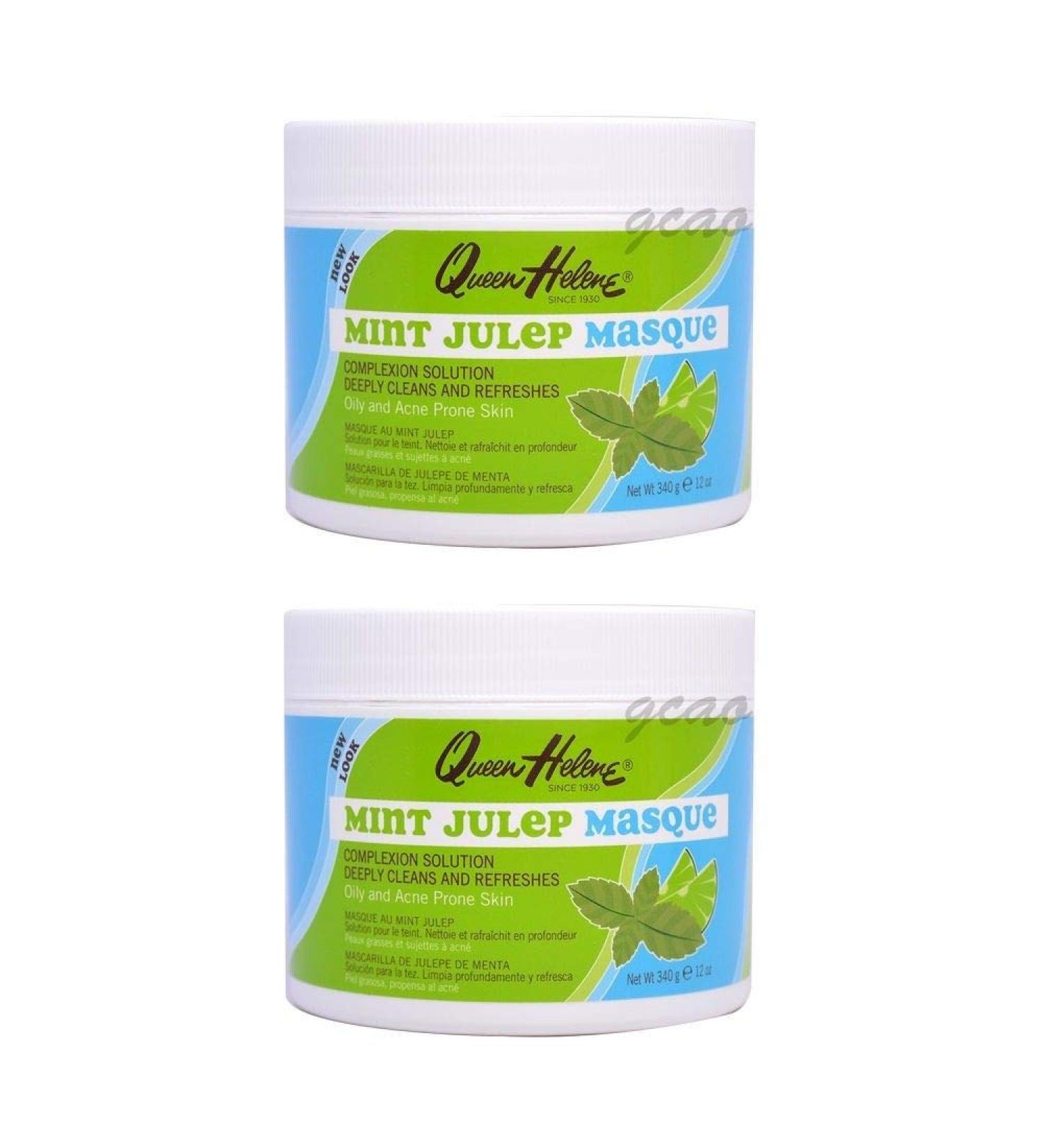 Queen Helene Jar Mint Julep Masque 12 Ounce (354ml) (2 Pack) Mint 12 Fl Oz (Pack of 2)