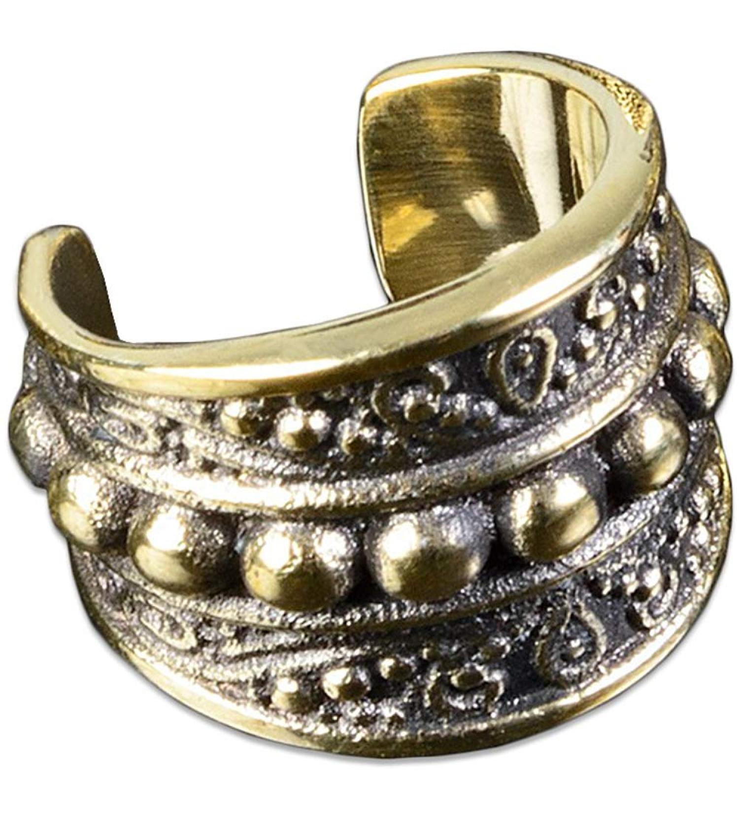 viva-adorno 1 piece ear cuff ear clip brass vintage antique various designs selectable Z494 model 4