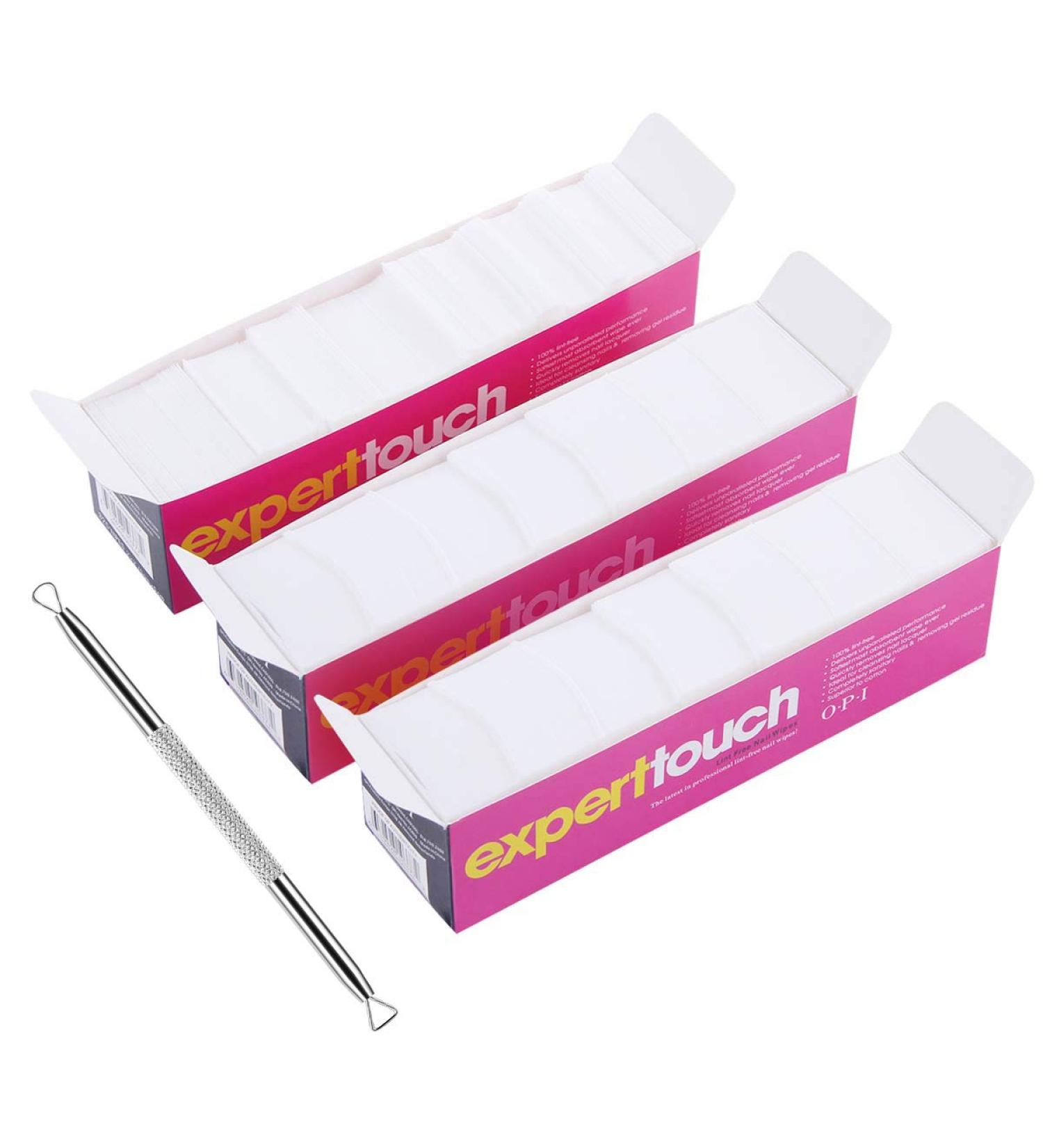 Lint Free Nail Art Gel Polish Remover Cotton Pads (975 Pieces) + Cuticle Double Head Pusher Tool - Tbestmax - Buy Online on GoSupps.com