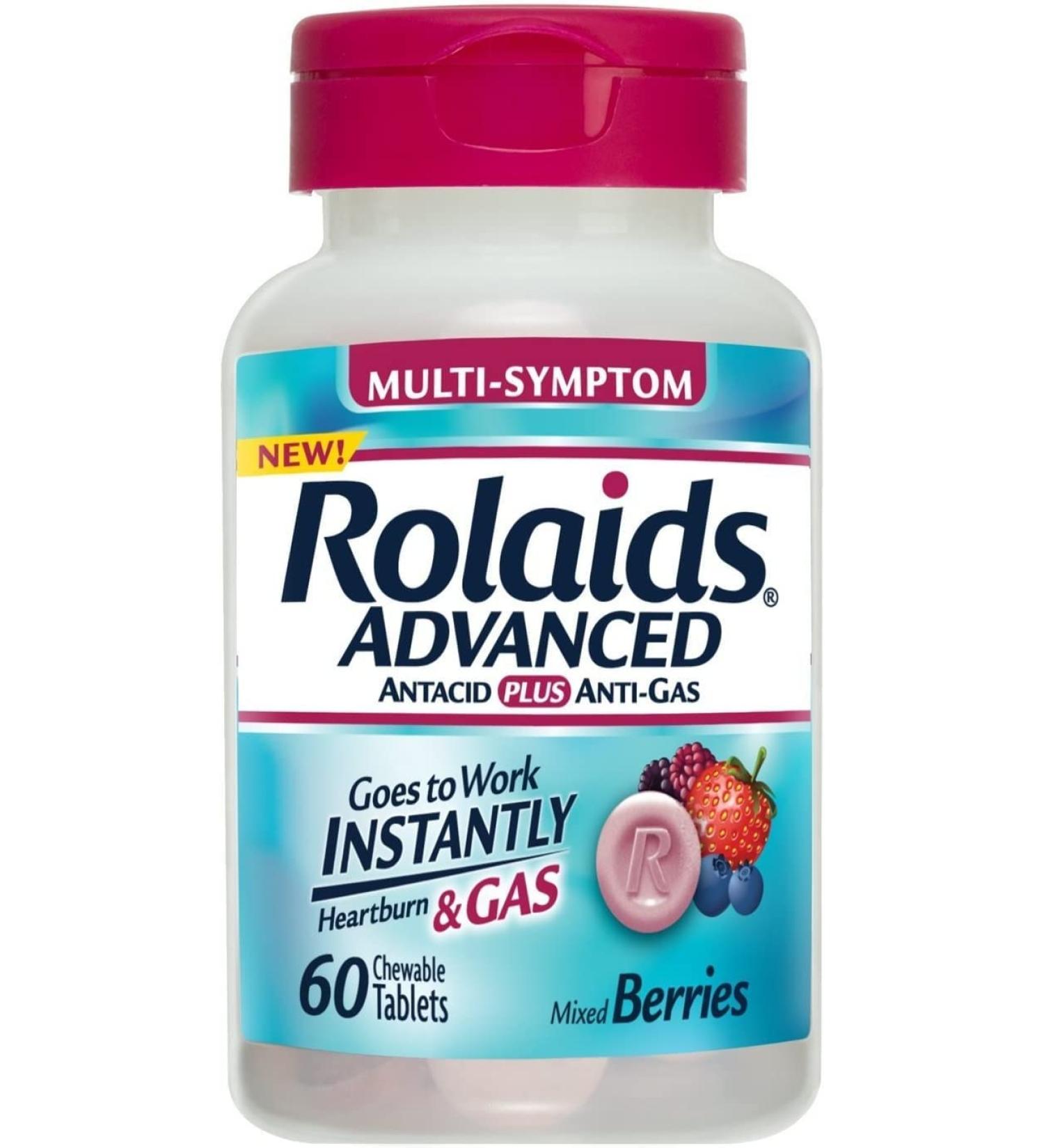 Buy Rolaids Advanced Tabs Mixed Berry 60ct - International Shipping Available | Fast Relief & Great Value - Buy Online on GoSupps.com