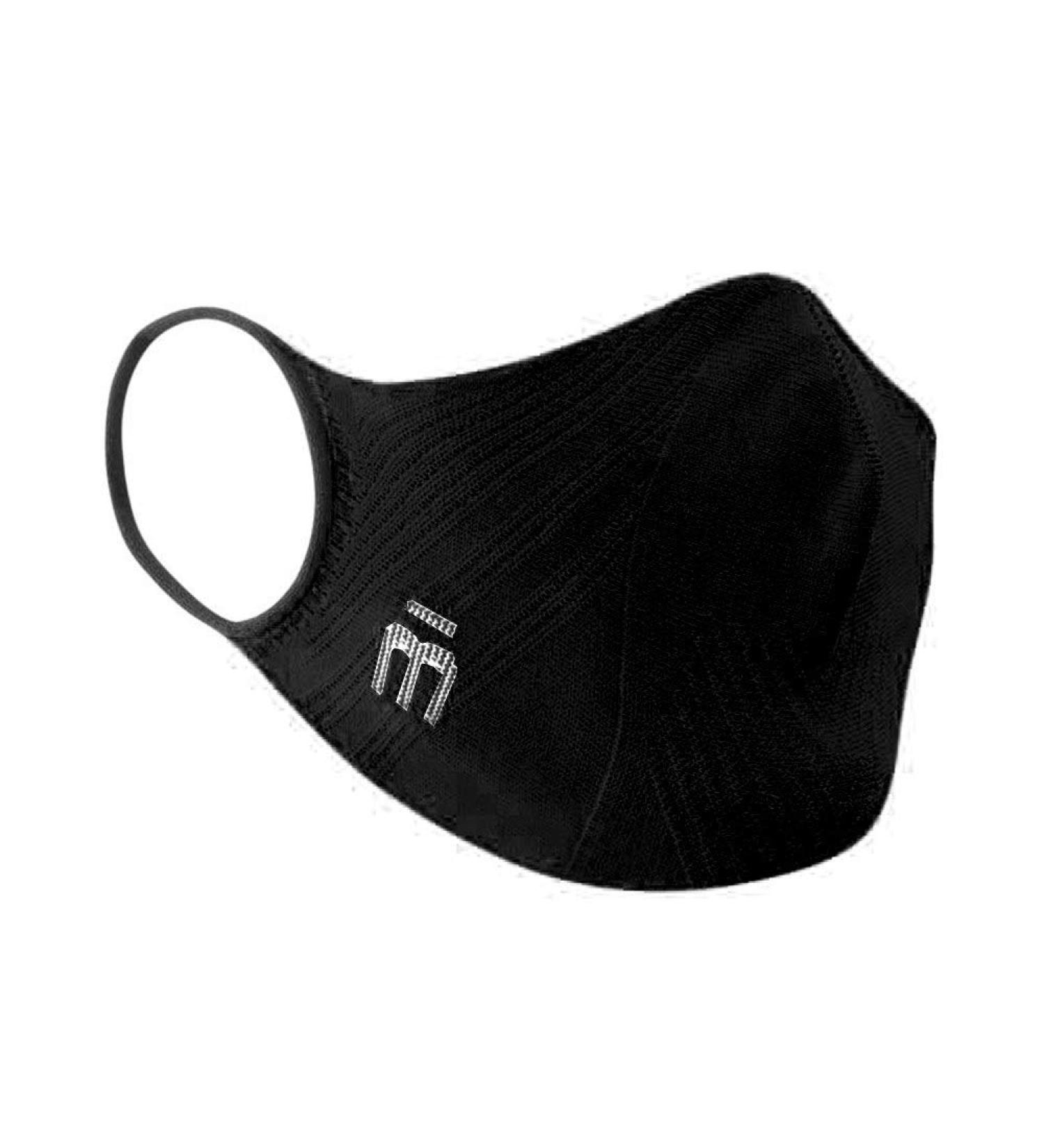 Mico P4Pmask Color Schwarz easy reusable sports mask ergonomic men's and women's mask seamless washable quick drying mask sports training mask size S