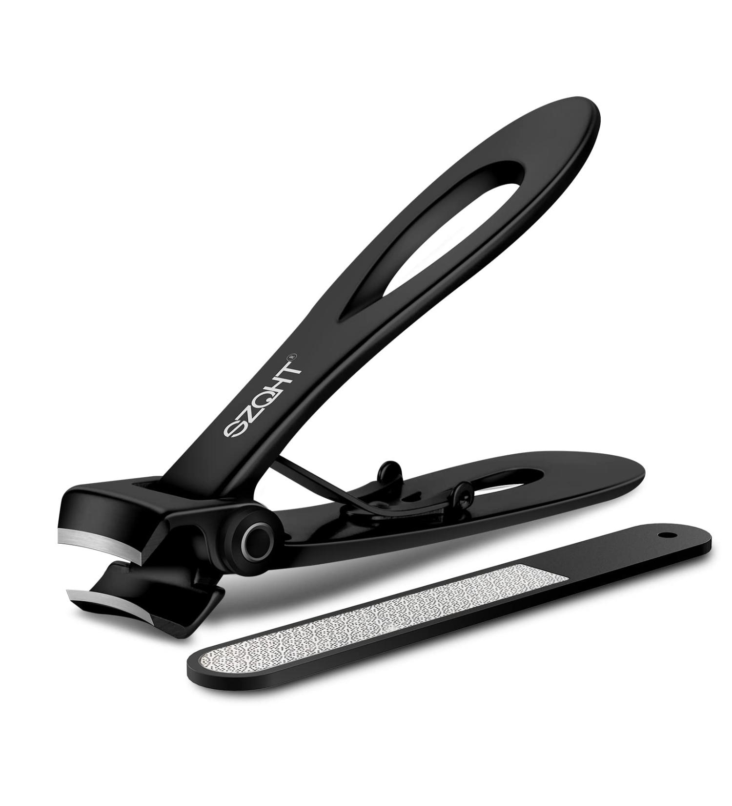 SZQHT Ultra Wide Jaw Opening Nail Clippers Set for Thick Nails - Precision Cutter for Ingrown Toenails, Manicure Pedicure Tool for Men & Women - Big Size, Black - Buy Online on GoSupps.com