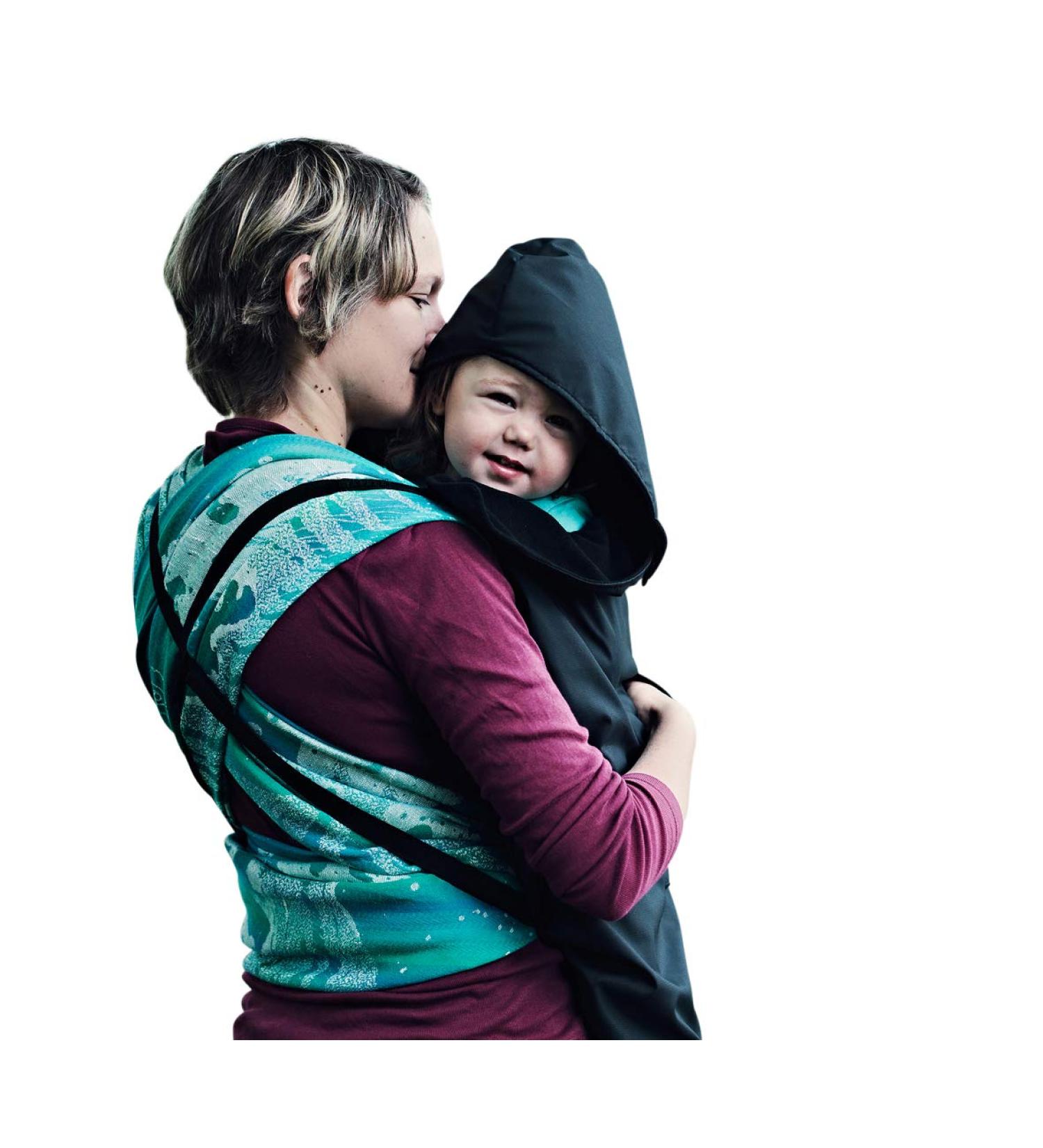 BundleBean Babywearing Fleece Lined Cover - Waterproof Sling and Carrier Cover | All-Weather Protection | Plain Black - Buy Online on GoSupps.com
