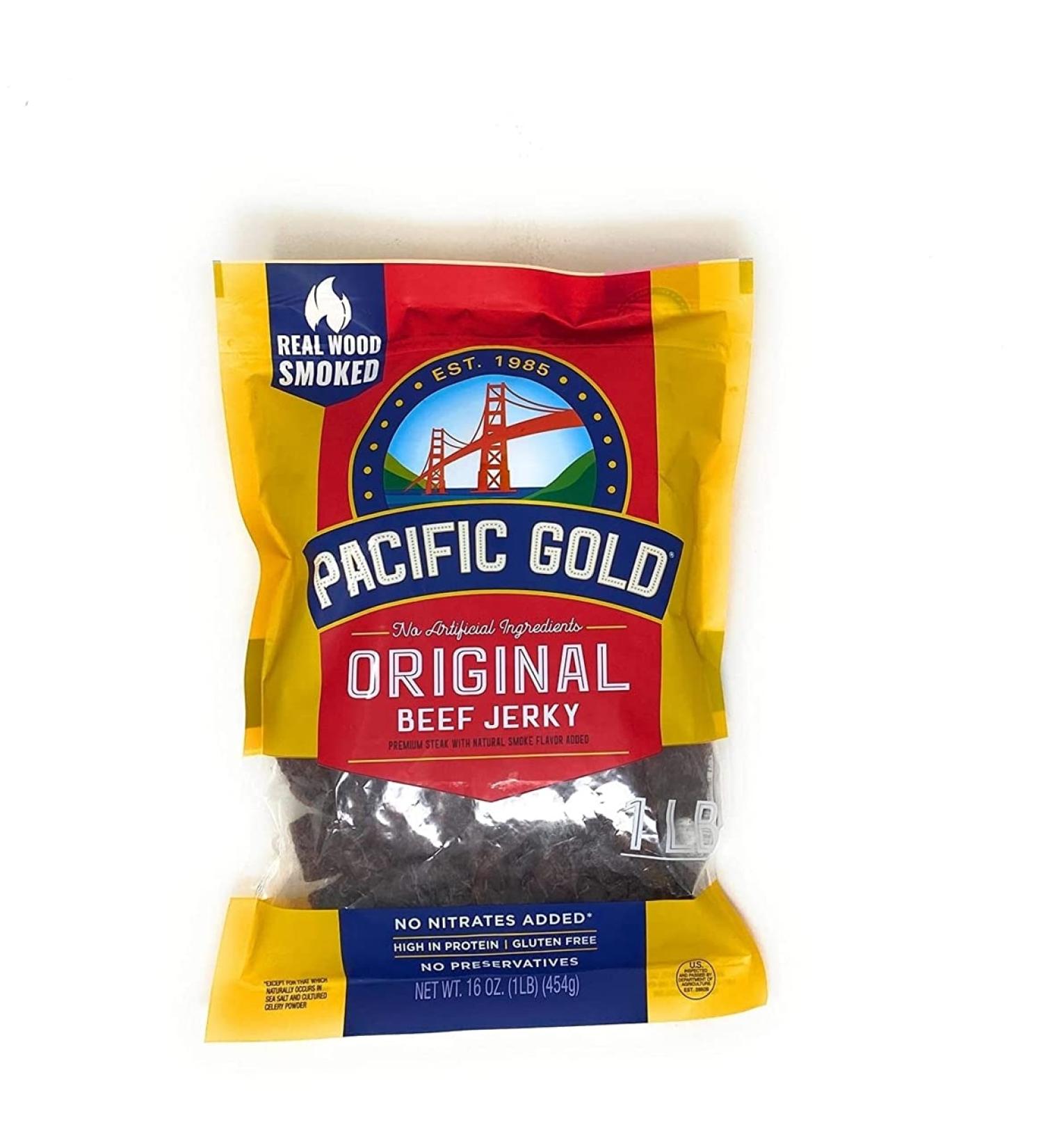 Pacific Gold Original Beef Jerky 1 pound bag, 16 Count