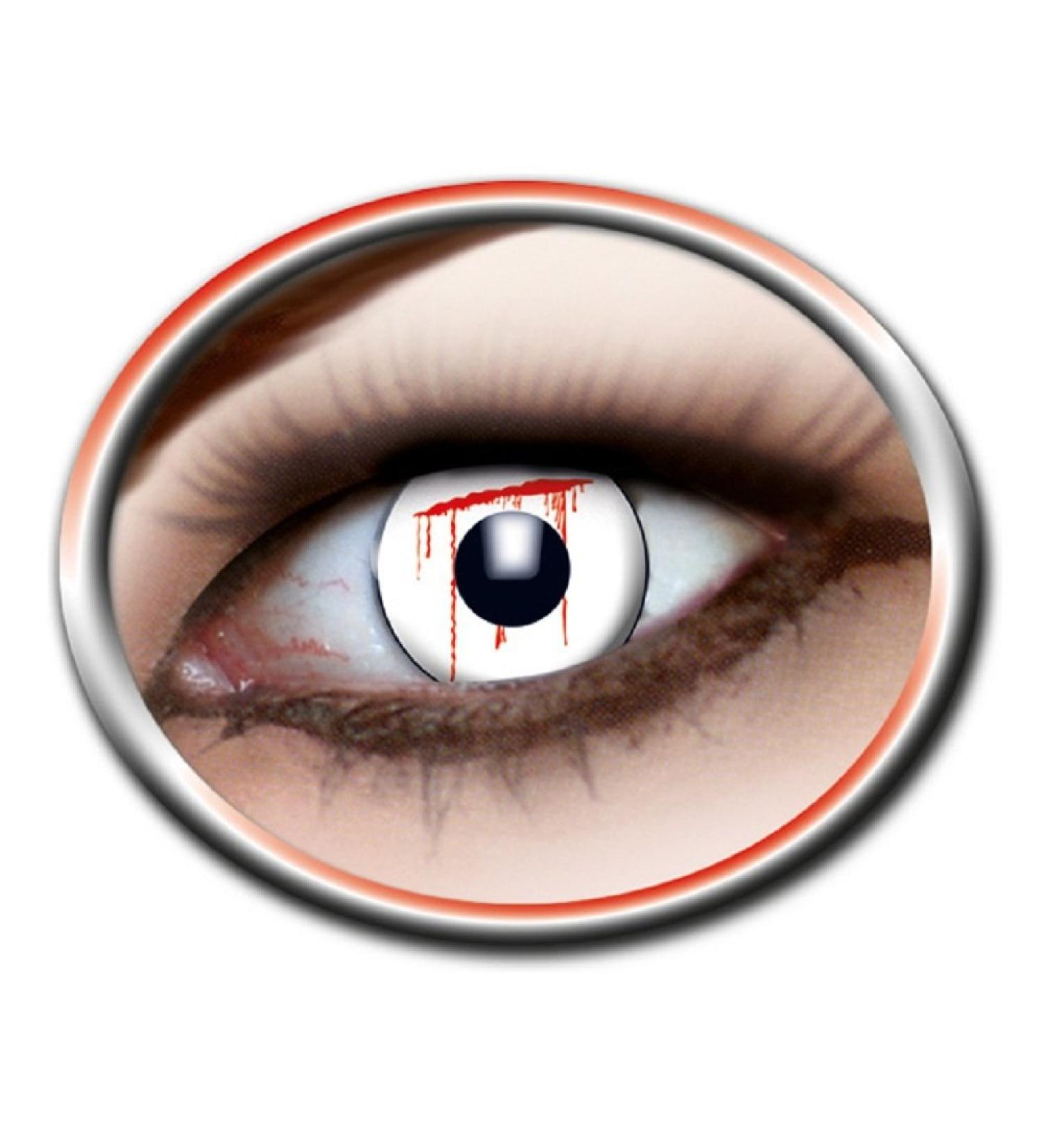 Shop Zoelibat Eyecatcher Motif Lenses - White Slash M34 | 3-Month Colored Contact Lenses for Vampire Halloween Costume - Buy Online on GoSupps.com