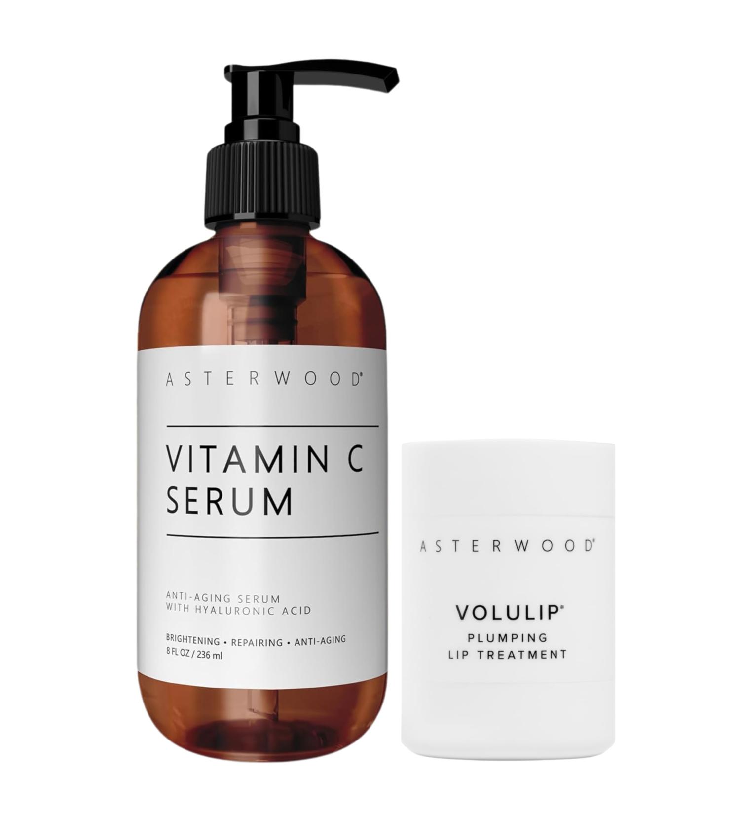 Asterwood Vitamin C Serum 8 oz + Lip Treatment - Buy Online on GoSupps.com