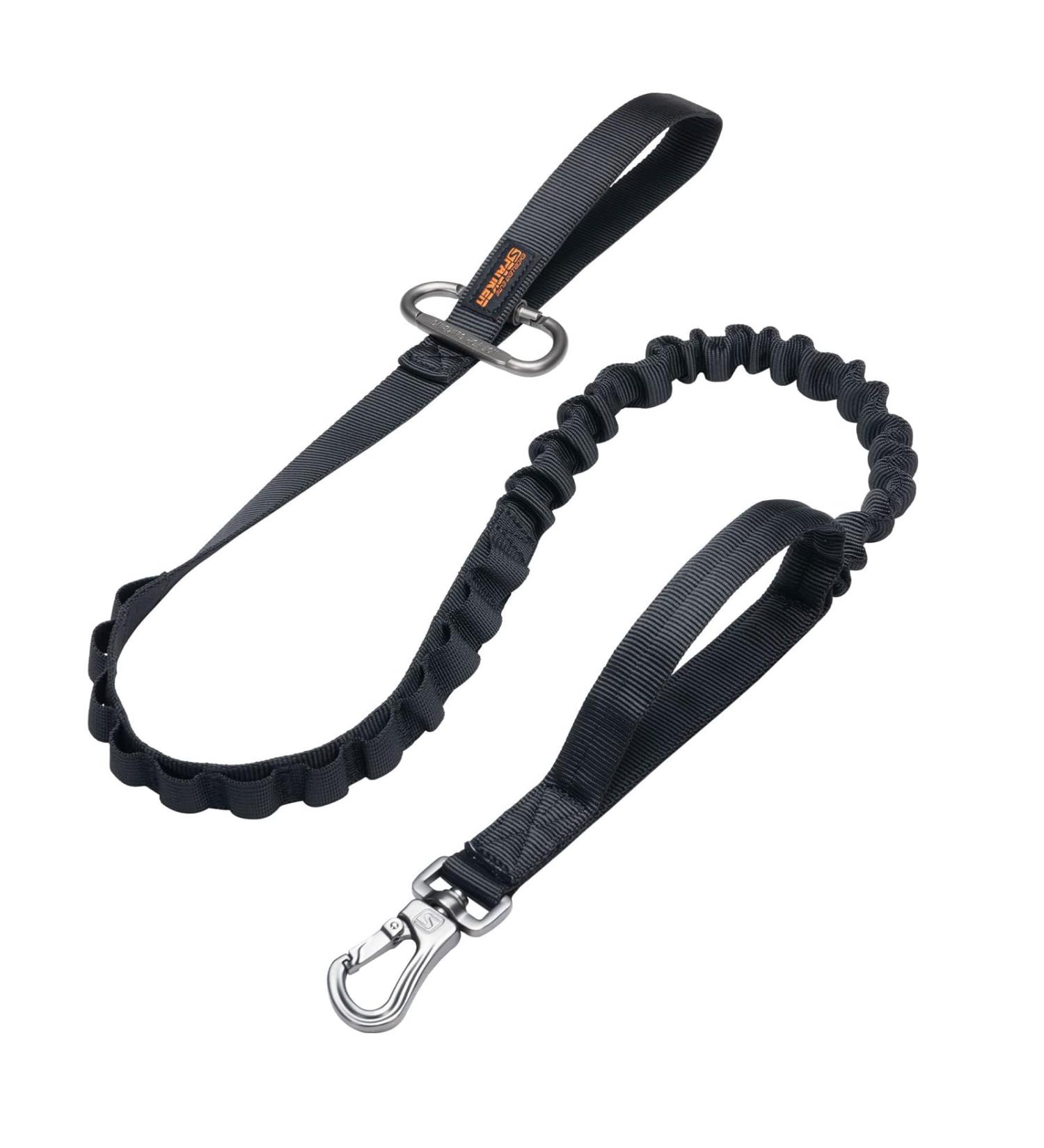 Excellent Elite Spanker Tactical Bungee Dog Leash - Elastic Brown & Black for Training & Walking - Buy Online on GoSupps.com
