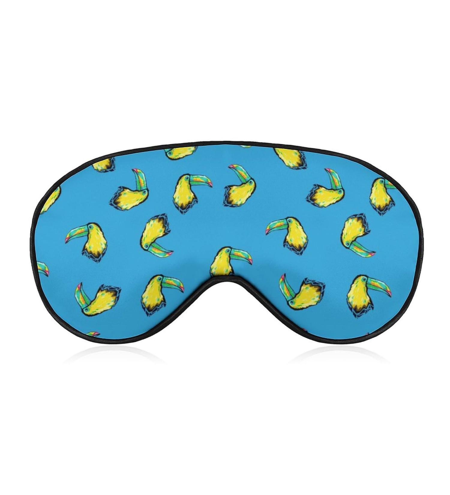 Toucan Pattern Sleep Mask - Adjustable Eye Cover for Sleeping, Blocking Light - Men and Women - Great for Night, Travel, Nap - Buy Online on GoSupps.com