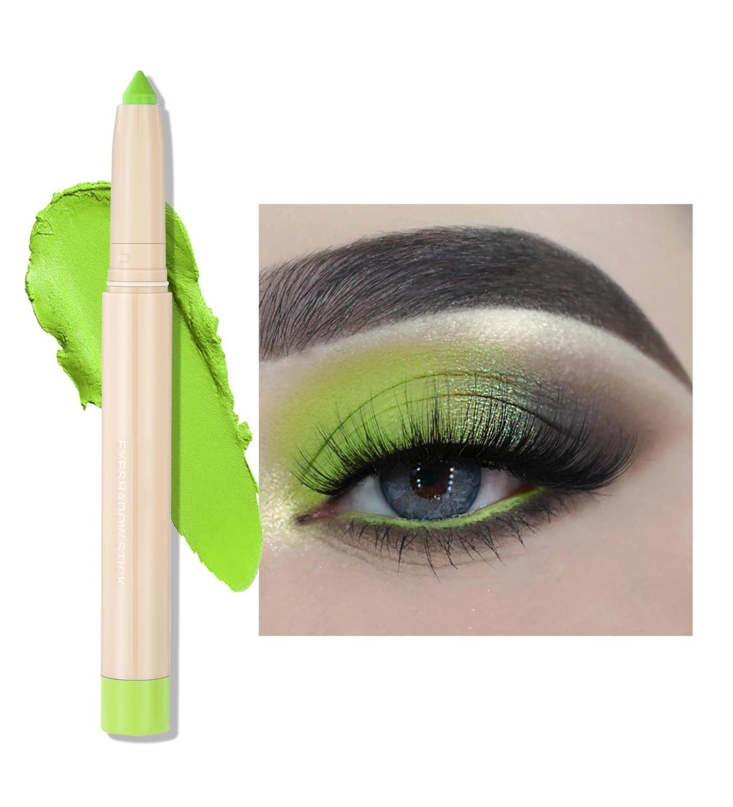  Erinde Erinde Crayon paupi res vert mat Green Cream Eyeshadow Stick Crayon eyeliner Long Lasting & Waterproof Metallic Eye Makeup - Buy Online on GoSupps.com