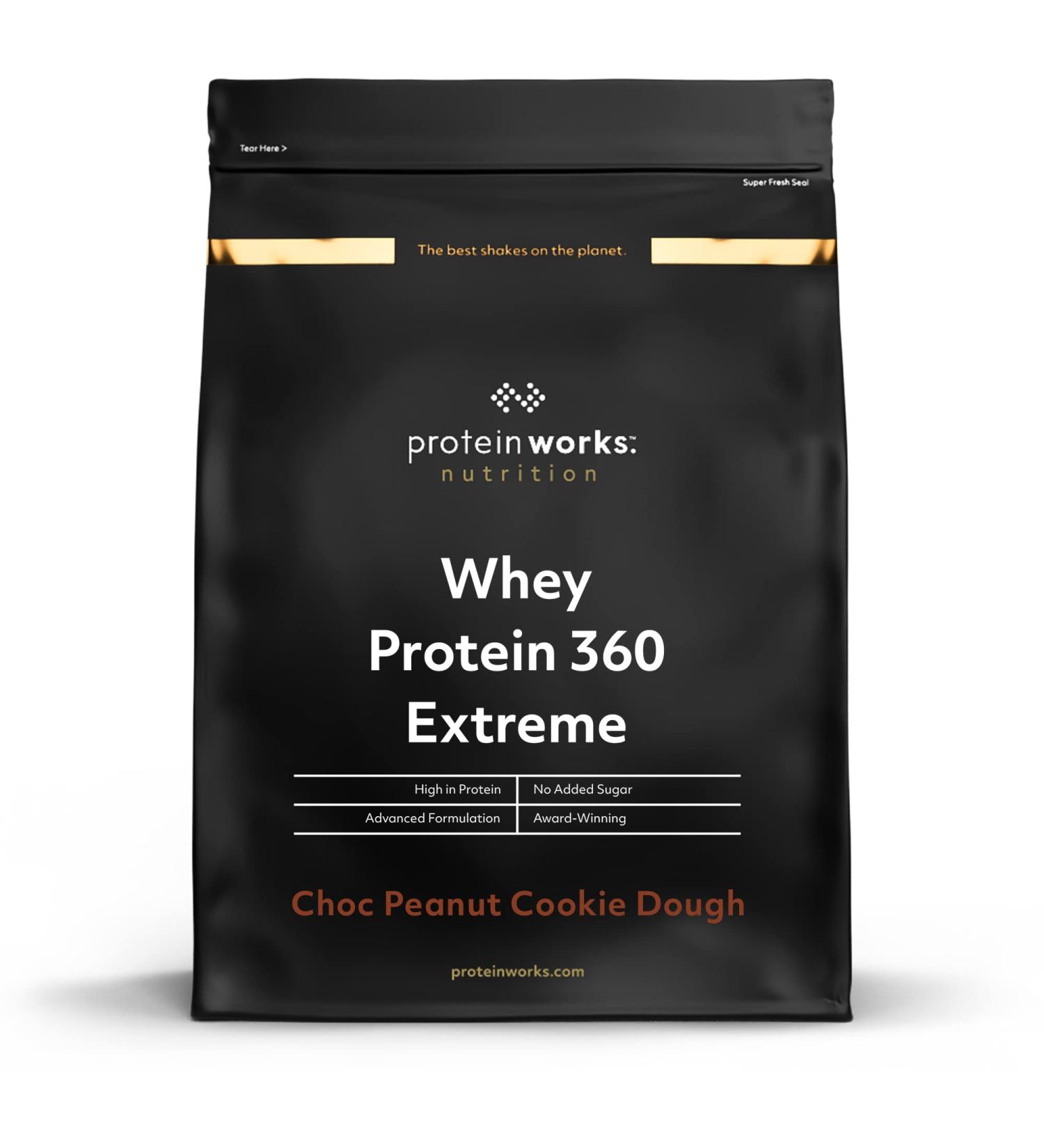 Protein Works - Whey Protein 360 Extreme | Premium Whey Shake | Protein Intake | Premium Protein | 17 Servings | Chocolate-Peanut Cookies | 600g - Buy Online on GoSupps.com