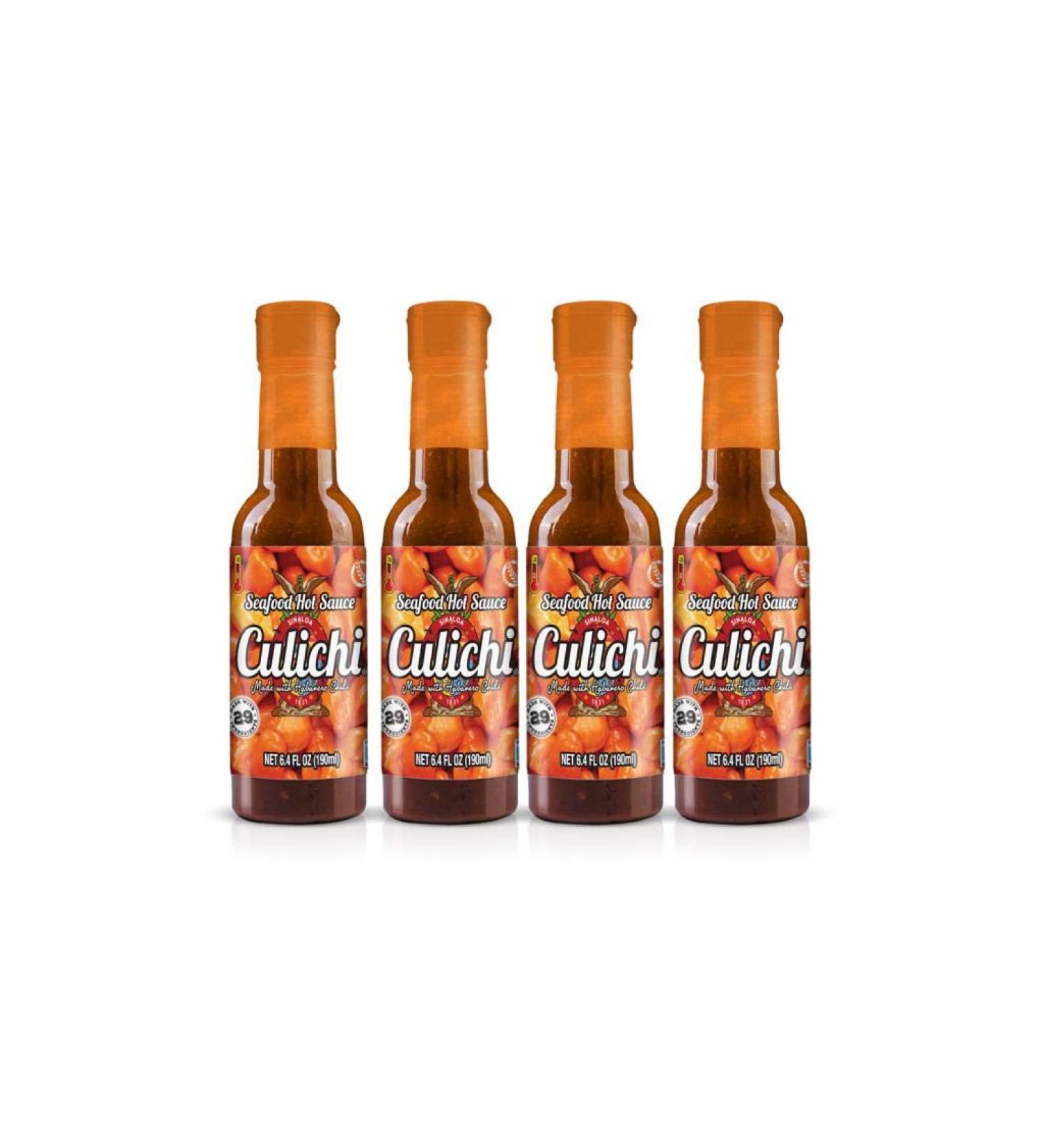 Salsa Culichi Habanero Hot Sauce - 4 Bottles, 6.4oz Each - Buy Online on GoSupps.com
