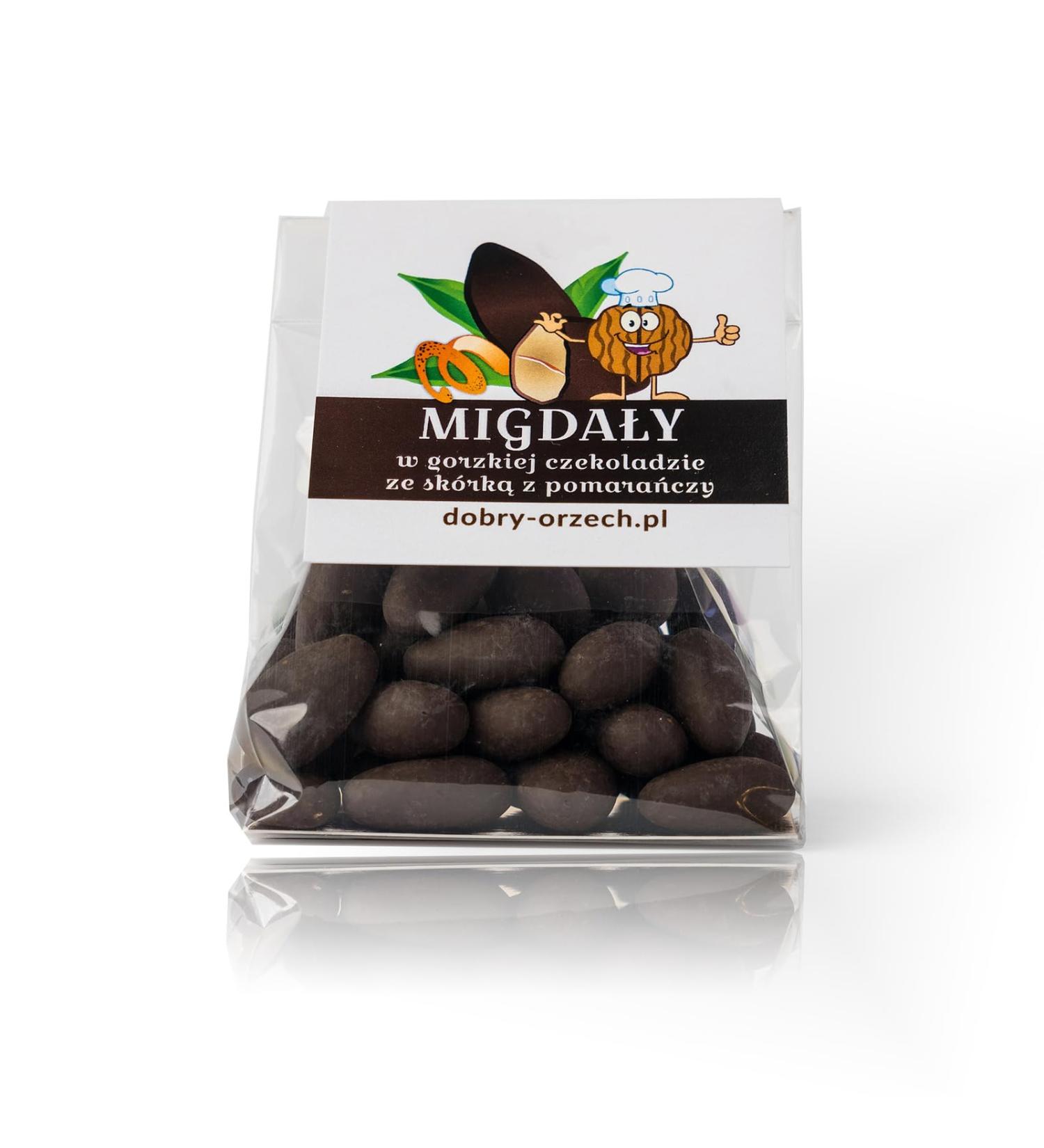 Manufaktura Dobry Orzech Dark chocolate almonds with orange peel