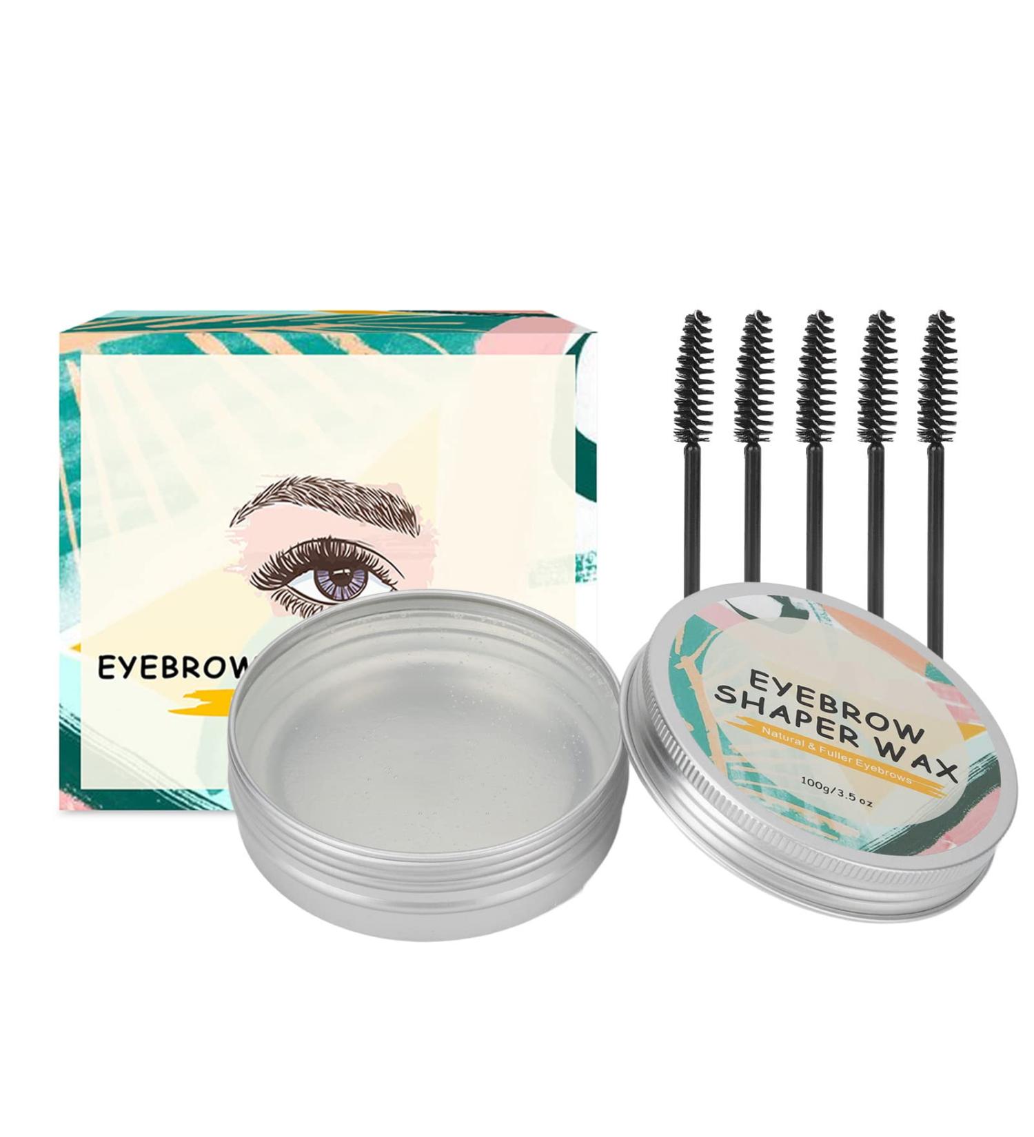100g Eyebrow Wax - Transparent Brow Styling Soap | Clear Brow Angel with 5 Brushes for Natural Laminating Effect - Buy Online on GoSupps.com