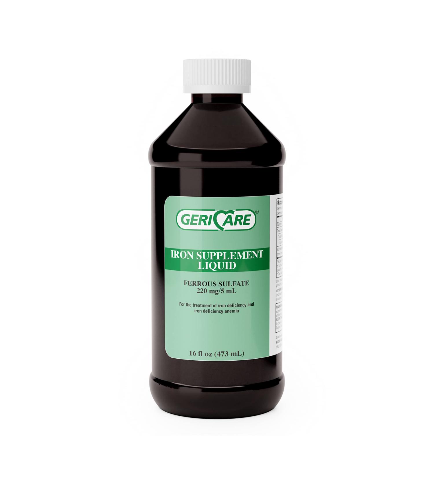 Geri-Care Mineral Supplement Iron 220 mg Strength Liquid 16 oz Q701-16-GCP - Sold by: Pack of One 16 Fl Oz (Pack of 1)