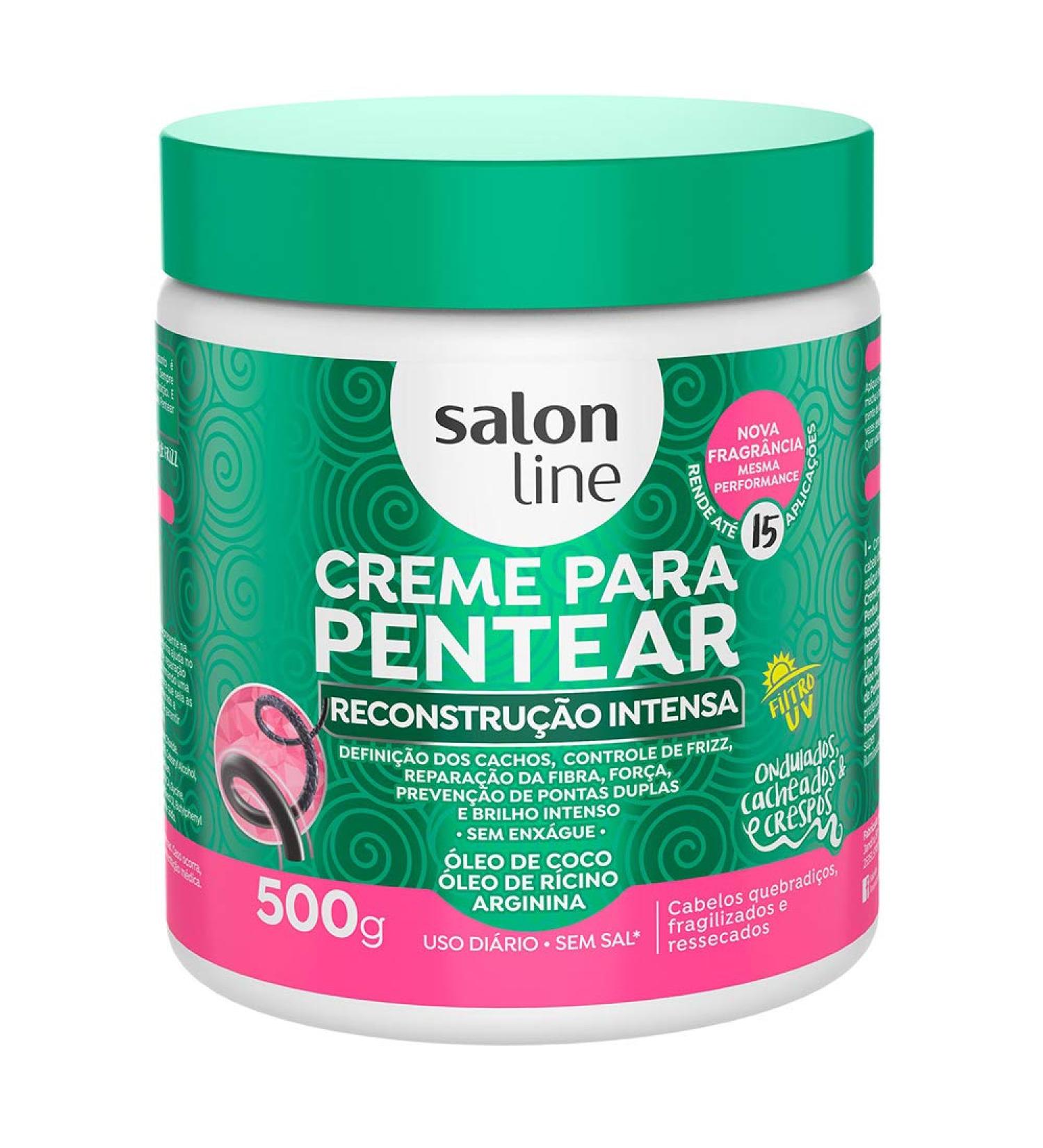 Salon Line Tratamento - Creme Para Pentear Reconstru o Intensa 500g | Combing Cream Collection - Intense Reconstruction for Healthy Hair - Buy Online on GoSupps.com