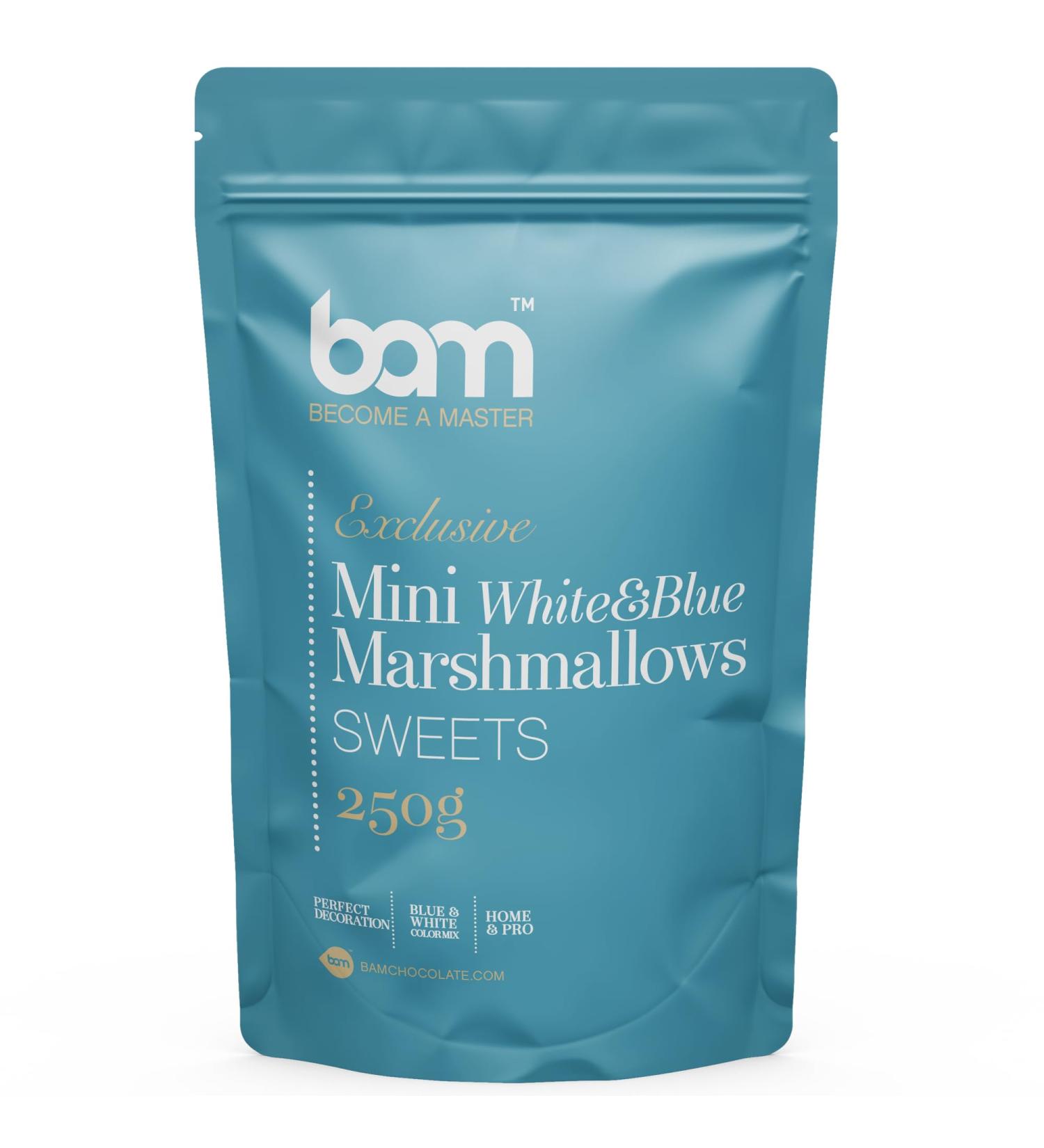 BAM Mini Marshmallows Cake Sprinkles Ideal for Cake Decorating Blue and White 250g - Buy Online on GoSupps.com