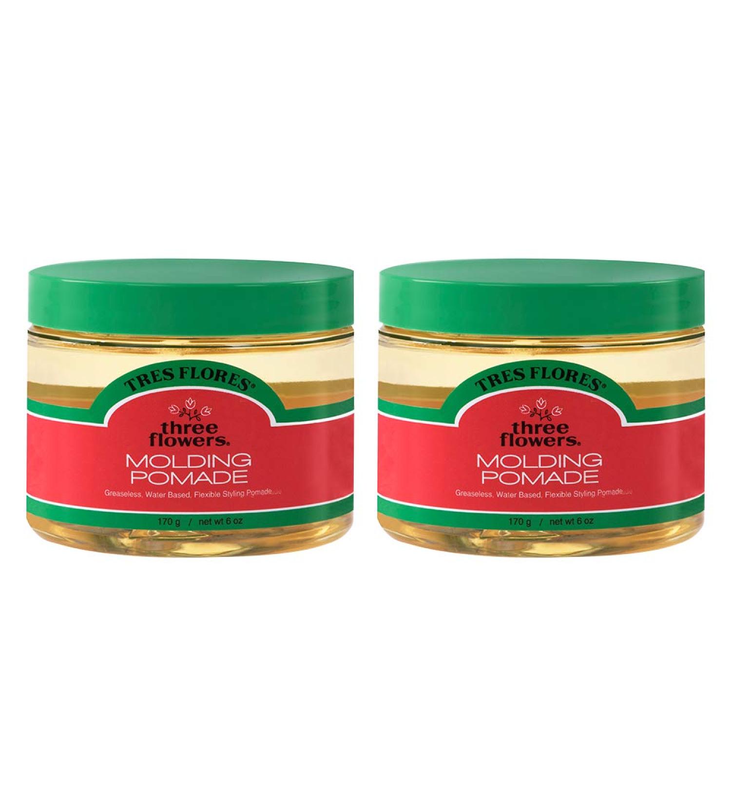 Tres Flores Molding Pomade 6 oz. - 2 Pack: Styling Hair Pomade for Men - Long-Lasting Hold and Shine - Buy Online on GoSupps.com