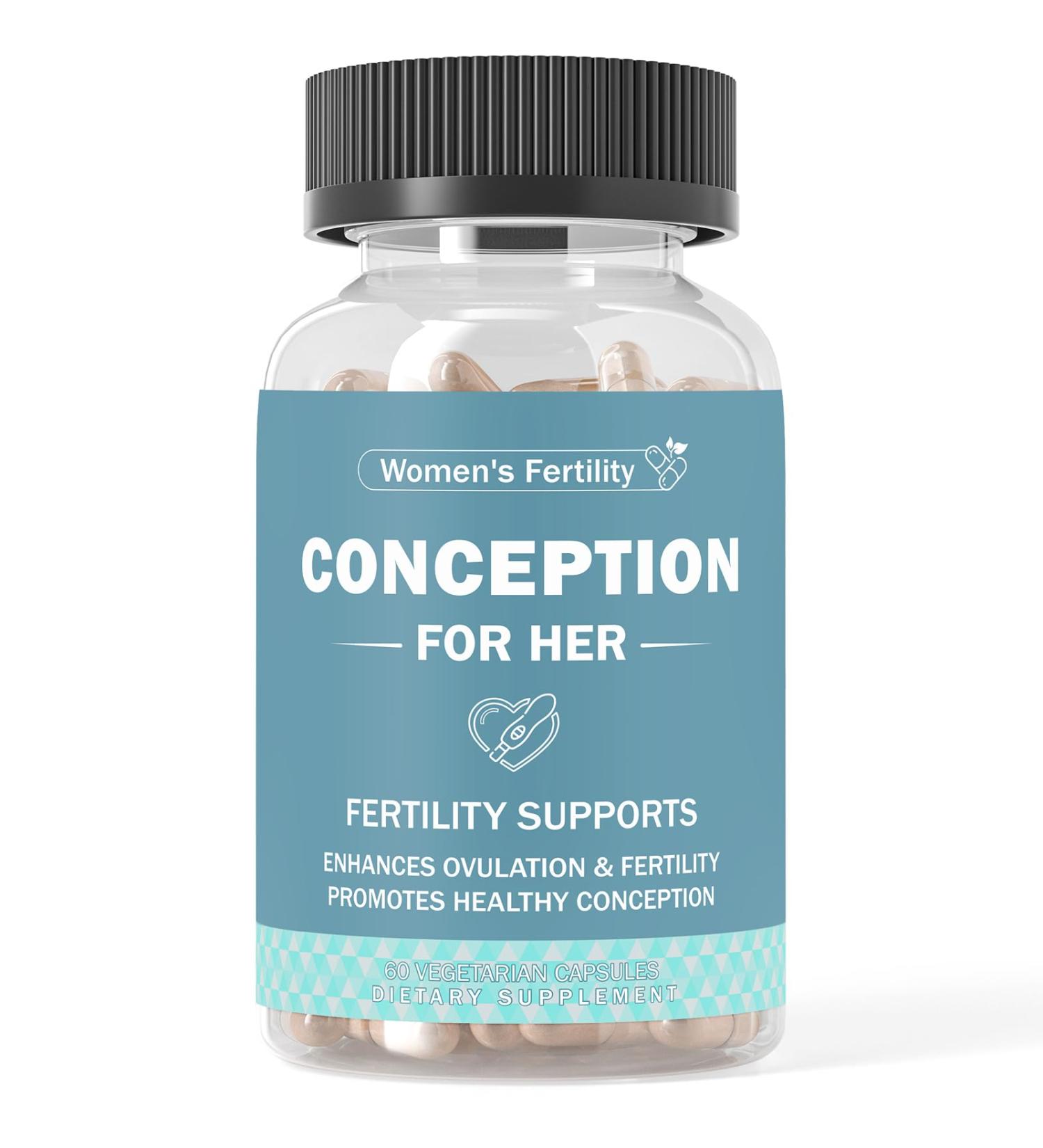 conception for her Fertility Support Supplement for Women Promotes Ovulation Hormonal Balance & Regular Cycles Prenatal Vitamin with Myo-Inositol Folate Folic Acid Vitex 60 Capsules - Buy Online on GoSupps.com