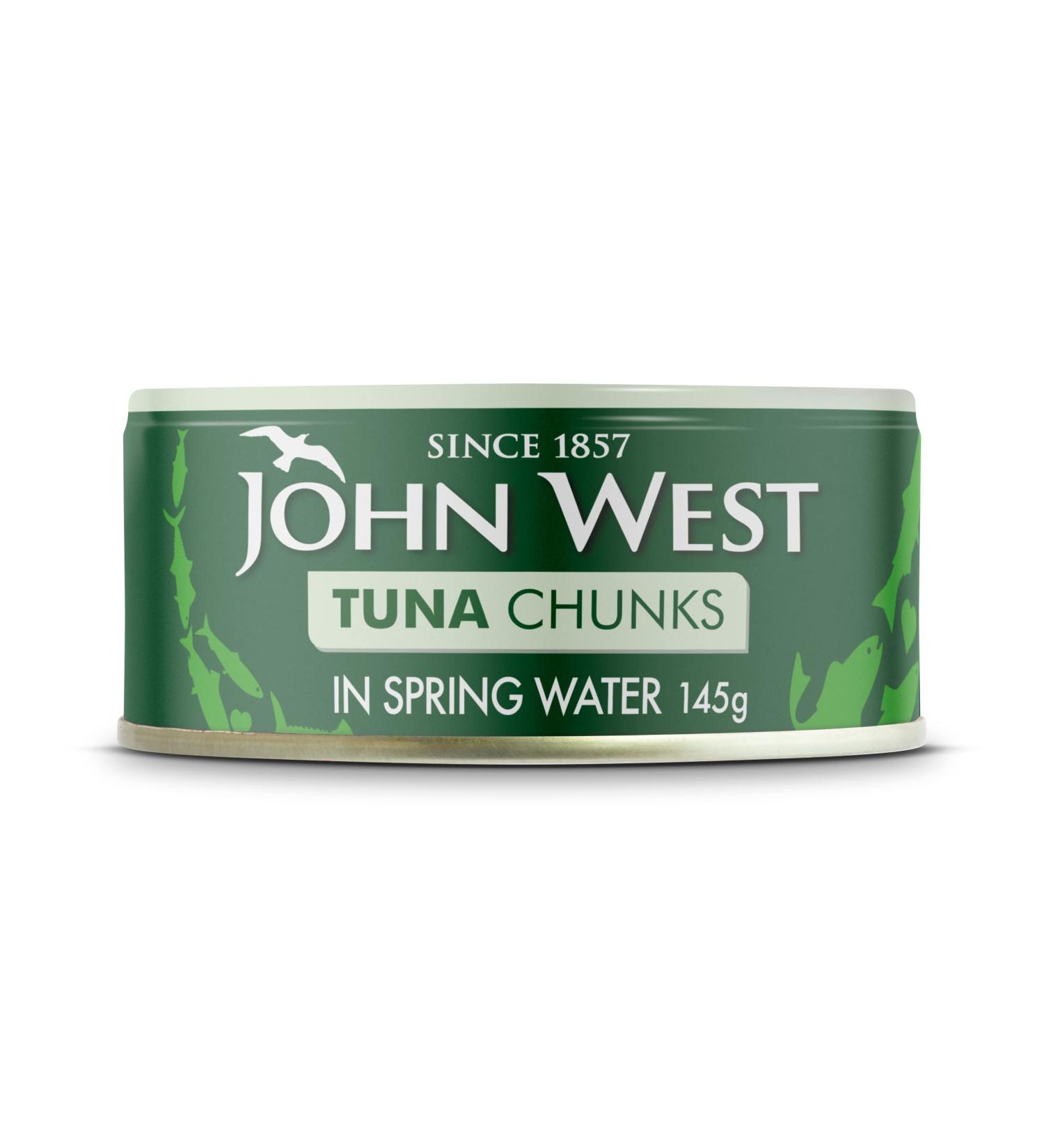 John West Tuna Chunks in Spring Water 145g - High Protein Pack of 1 - Buy Online on GoSupps.com
