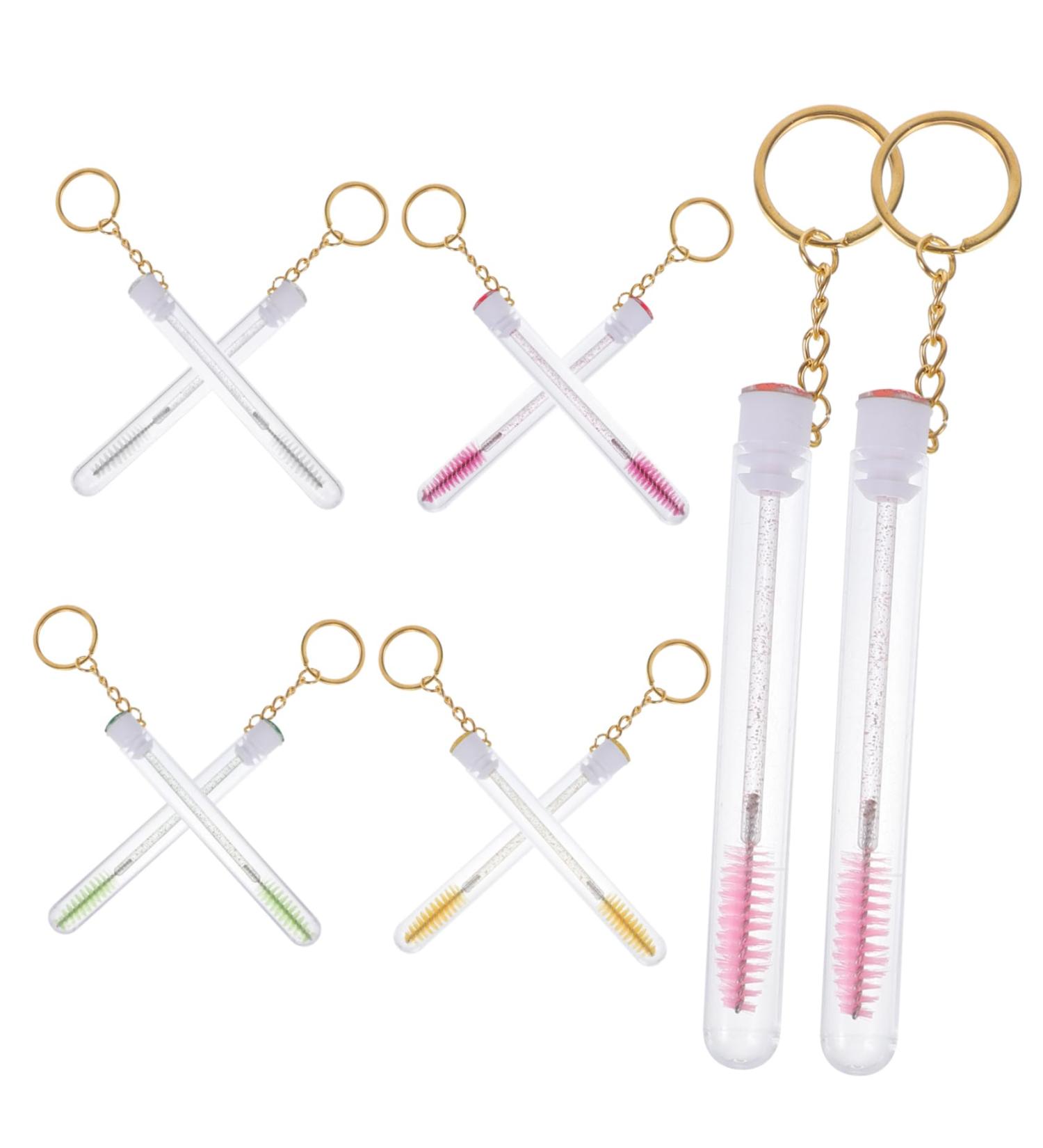 DOITOOL 10 pcs Crystal Mascarades Lash Eyelash Mascara Makeup Keychain Test Brush for Girl - Buy Online on GoSupps.com