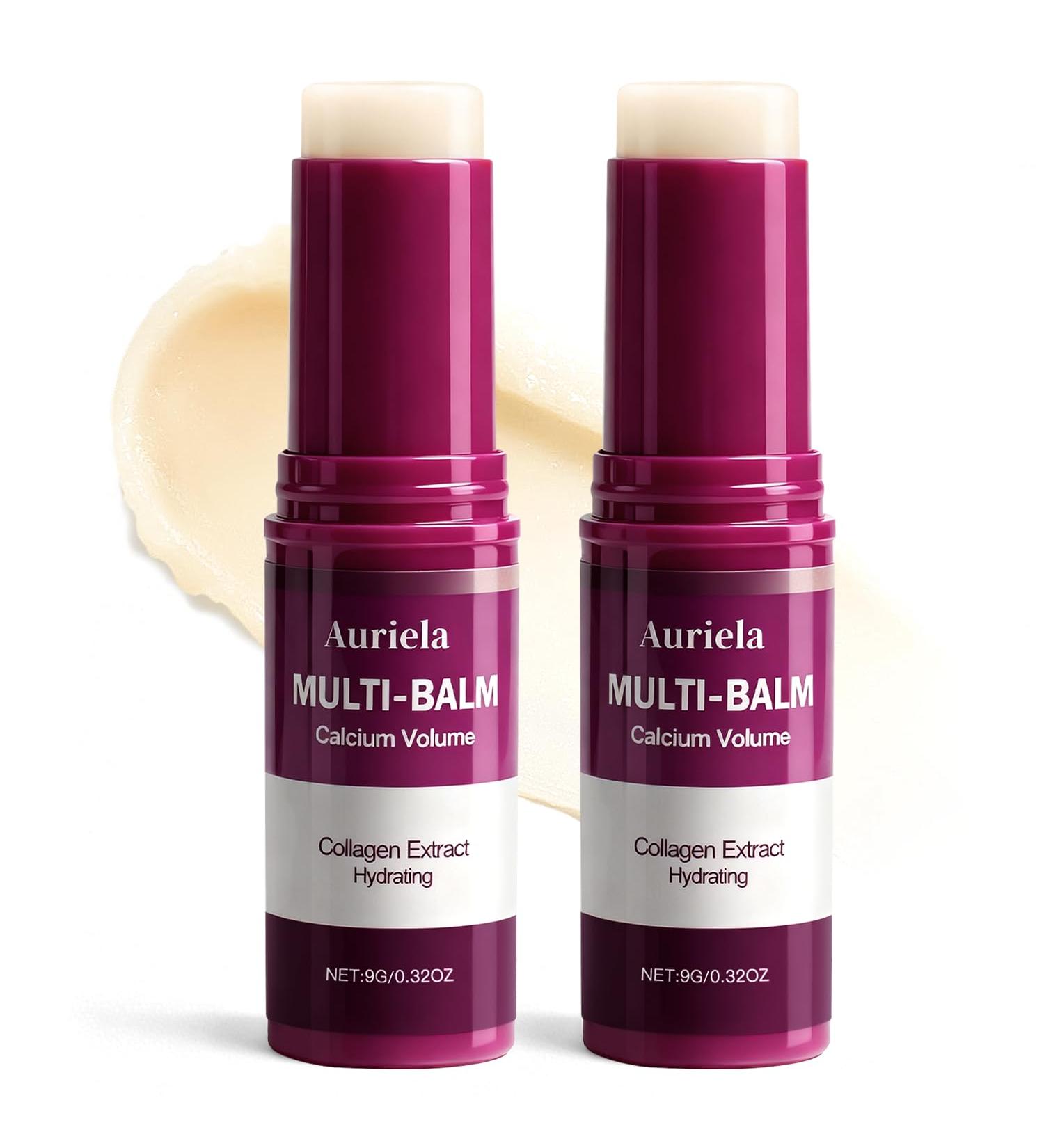 Auriela Calcium Volume Multi Balm Calcium Multi Balm Stick Anti Wrinkle Anti-Aging Long-Lasting Hydrating Firming Skin for Face Eyes Lips & Neck(2PCS) - Buy Online on GoSupps.com