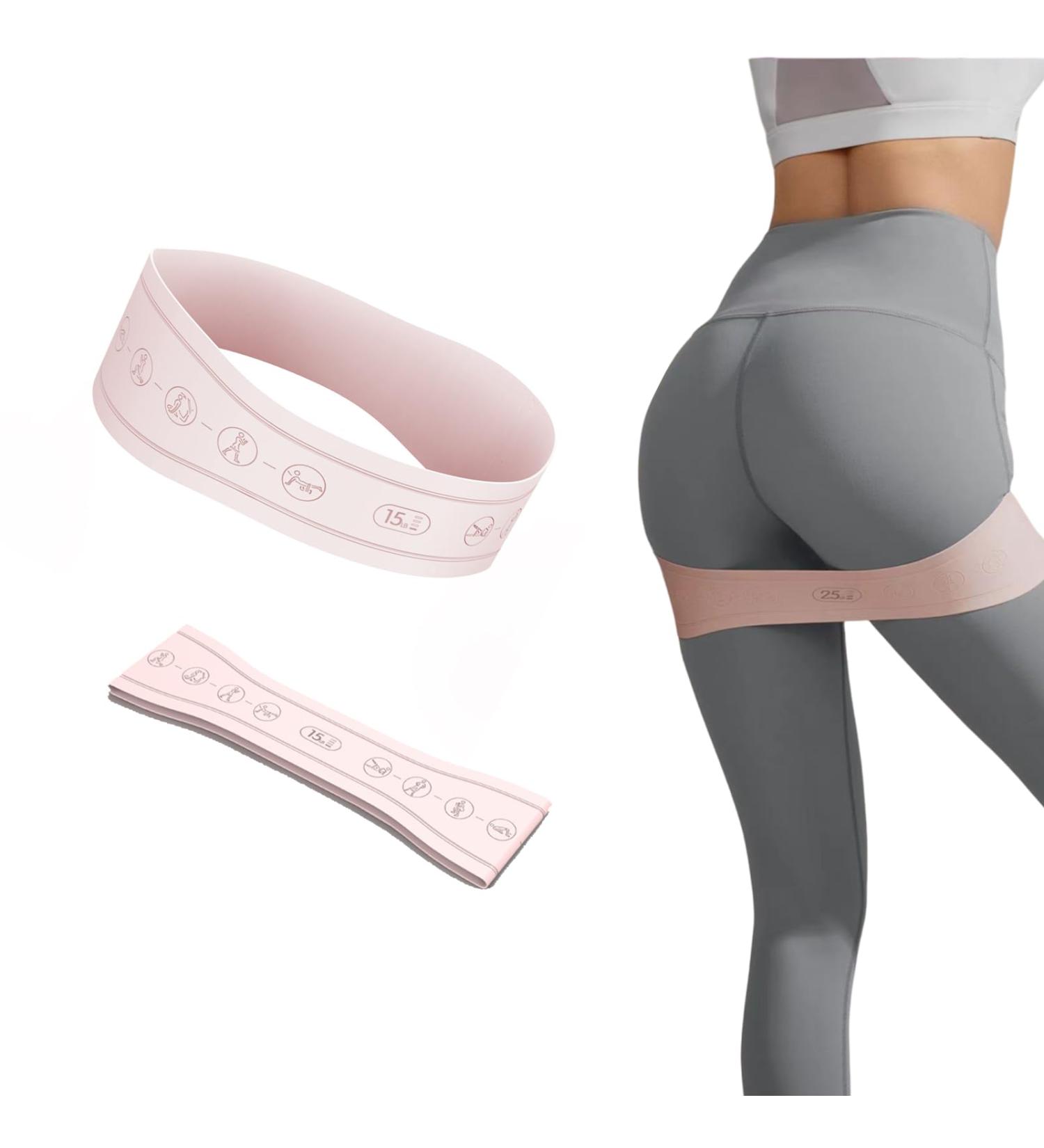 Buy Pink Yoga Elastic Bands | Resistance Bands for Men & Women | Hip Strength Training & Stretch Exercises - Buy Online on GoSupps.com