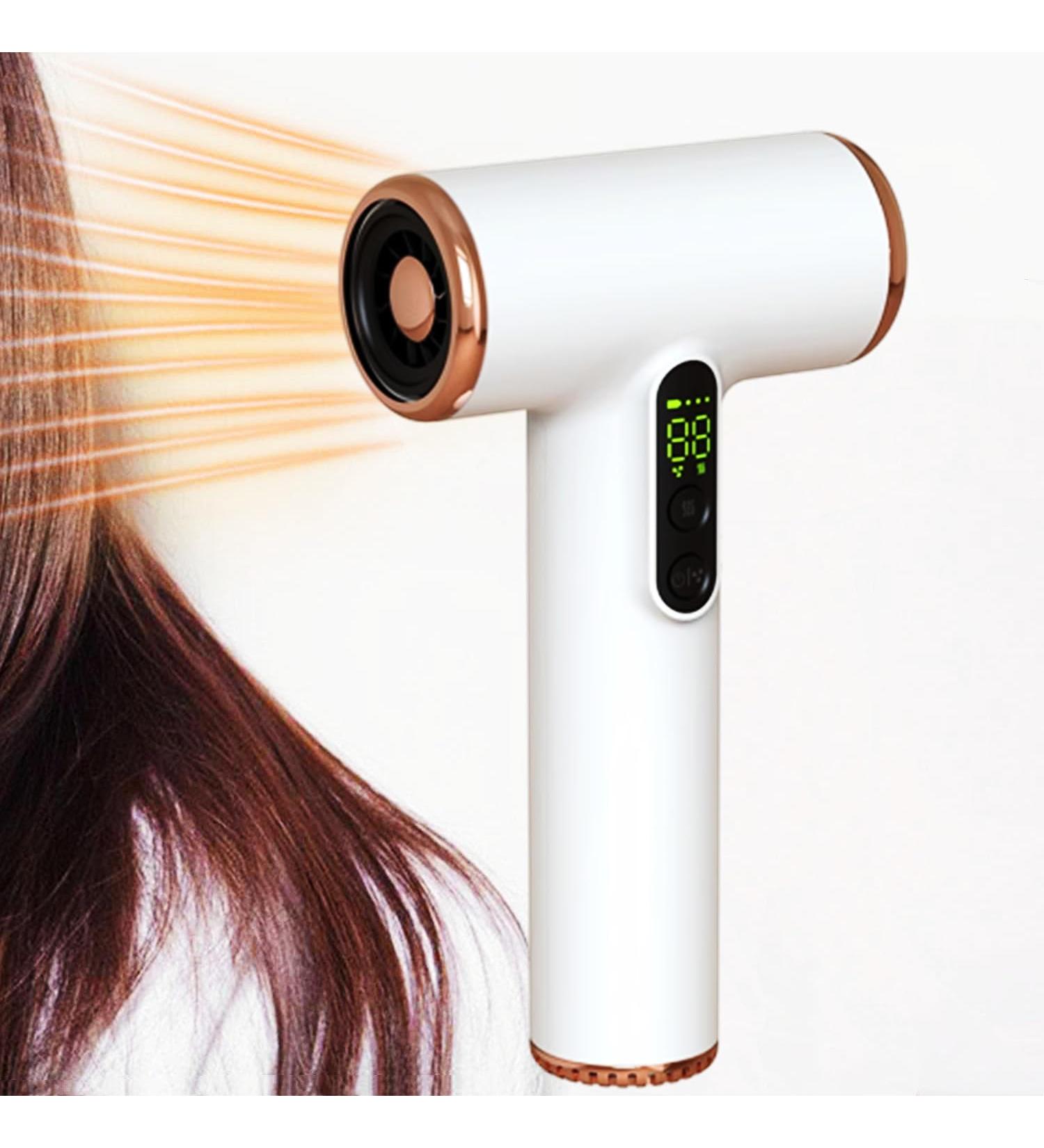 WTTTTW Wireless Hair with Hot/Cold Air Cordless Hair Dryers w/Digital Display 15000mAh USB Rechargeable Handheld Blow Dryer Portable Travel Hairdryer - Buy Online on GoSupps.com