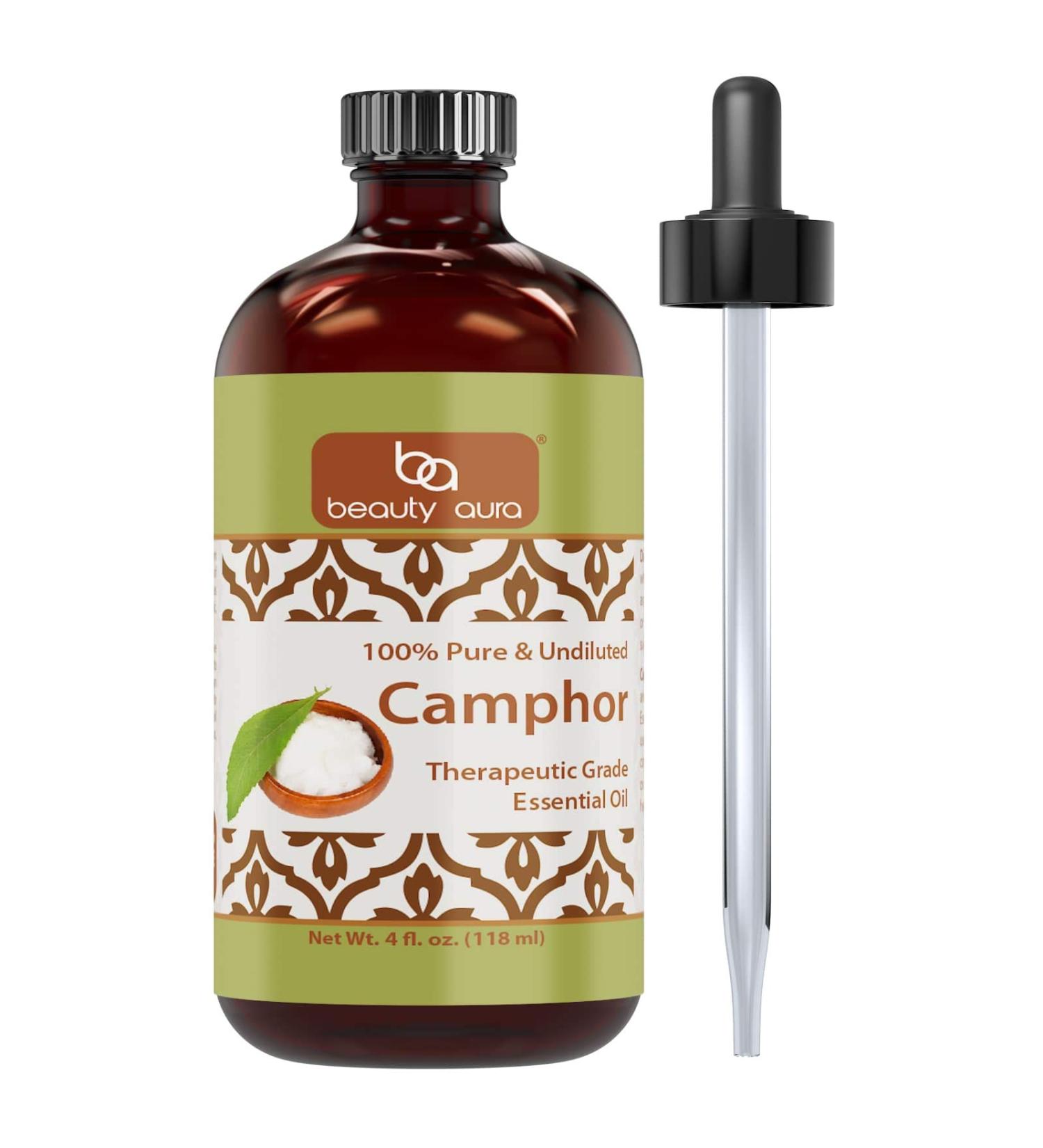 100% Pure Camphor Essential Oil - Therapeutic Grade - 4 fl Oz - Natural Aromatherapy & Wellness - Buy Online on GoSupps.com