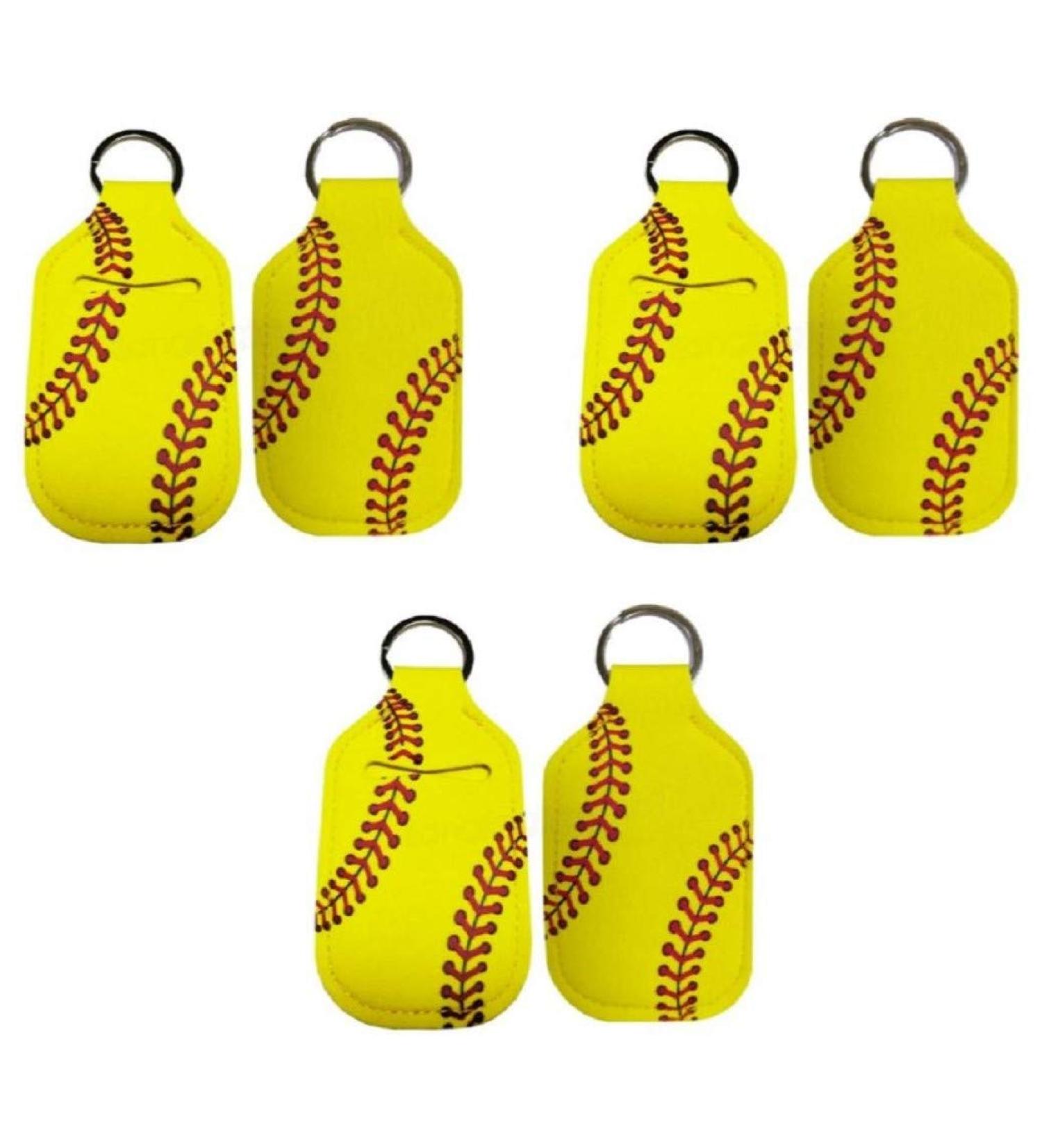 Travel Size Baseball Softball Hand Sanitizer Holder Keychain for Kids Backpack - Pack of 6 - Buy Online on GoSupps.com