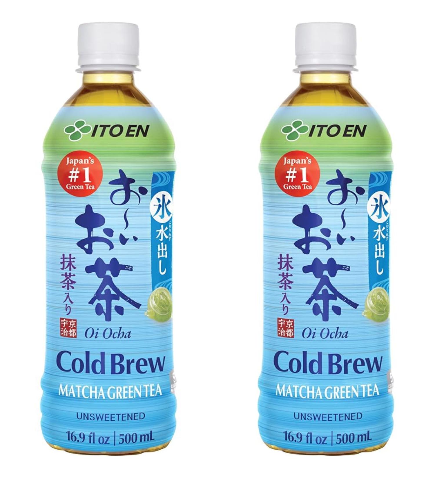 Ito En Unsweetened Matcha Cold Brew Green Tea - Vegan & Gluten-Free 2 Pack (500ml Each) - Ready-to-Drink Refreshment - Buy Online on GoSupps.com