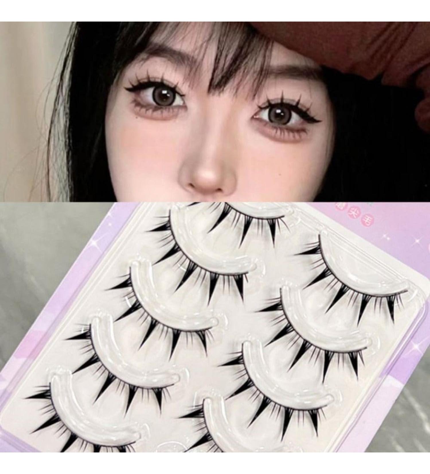 Okdeals 5 Pairs Japanese Style Makeup Manga Lashes - 3D Anime Eyelash Extensions for Cosplay and Big Eye Effects - Buy Online on GoSupps.com