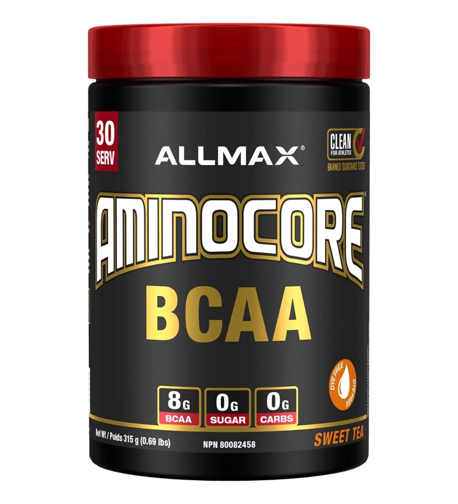 ALLMAX Nutrition Aminocore Bcaa - 8g Bcaas - 100% Pure Branch Chained Amino Acids - Gluten Free 315 gram Sweet Tea Sweet Tea 315.0 g (Pack of 1) 8g Bcaas - Buy Online on GoSupps.com