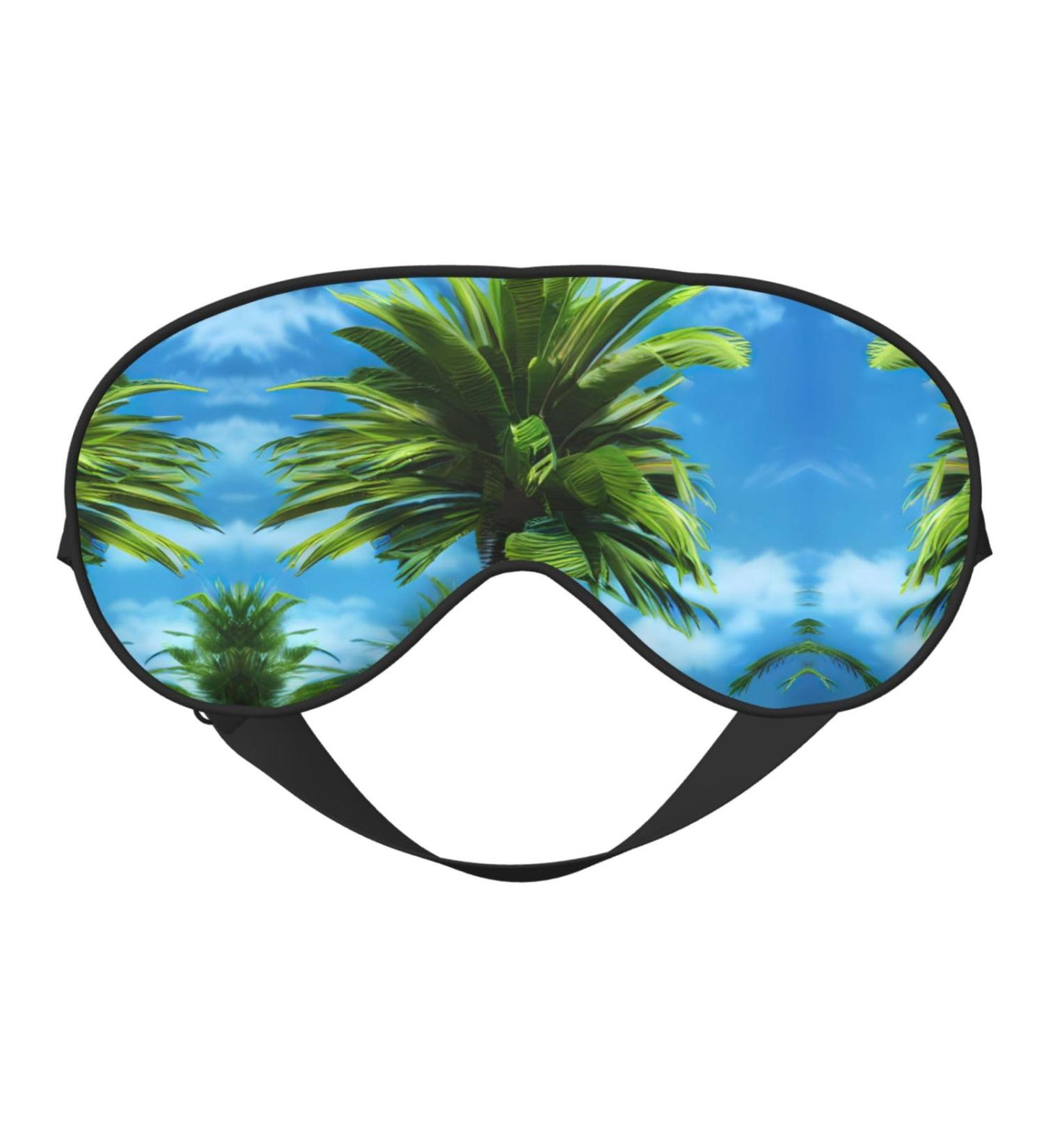 Buy SSIMOO Summer Palm Tree Sleep Mask - Adjustable Breathable Fashionable Eye Mask for Comfortable Sleep | International Shipping Available - Buy Online on GoSupps.com