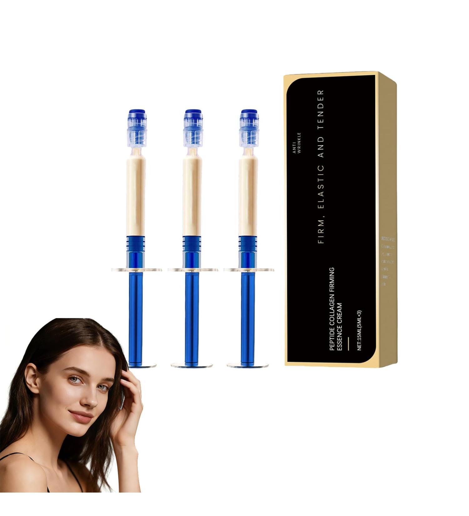 XIHAOYOO Polypeptide Collagen Elastic Essence Cream Micro-Molecular Collagen Anti-Wrinkle Lotion Moisturizing Firming Face Lotion for Women(3pcs 5ml) - Buy Online on GoSupps.com