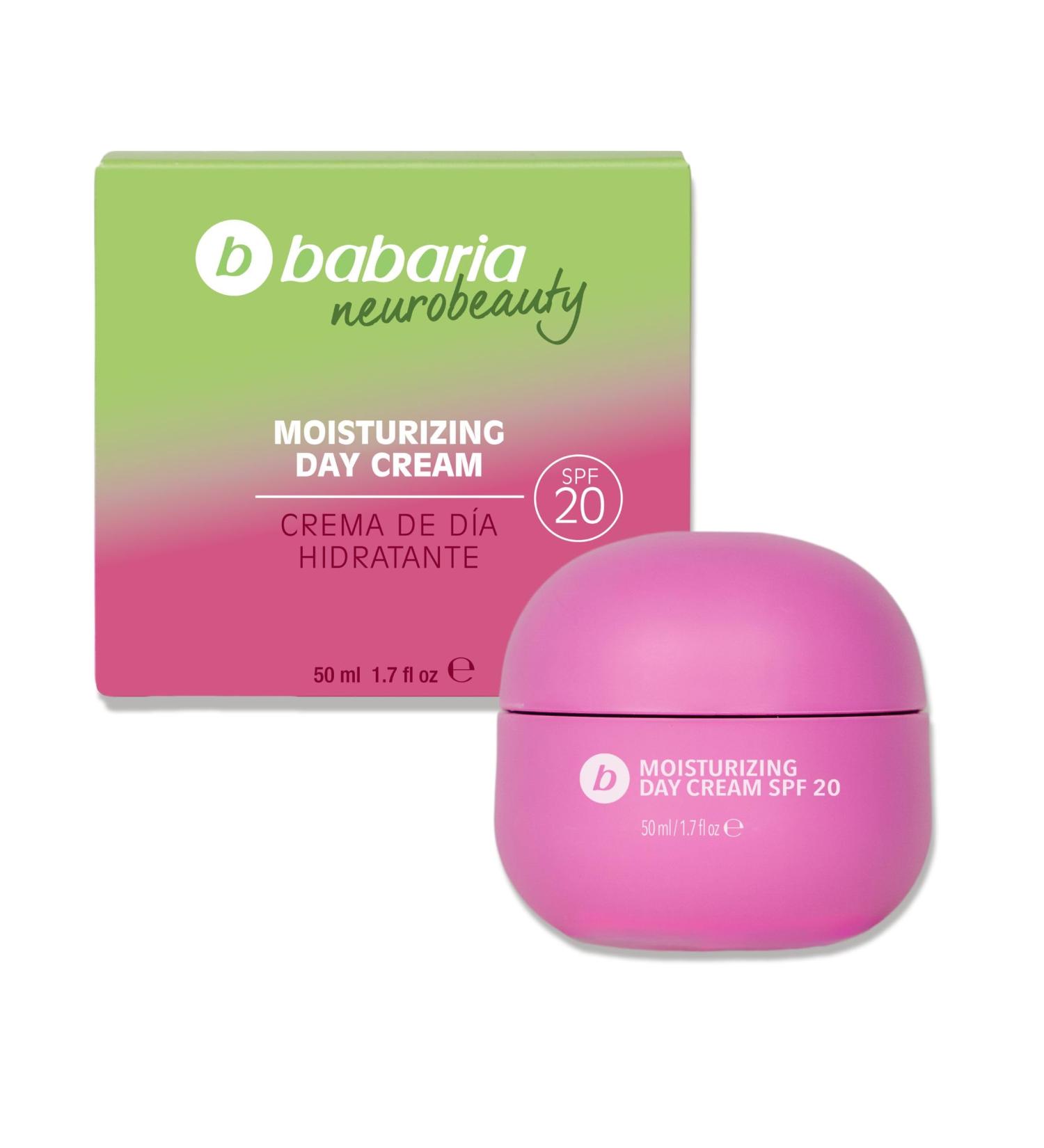 Babaria Cr me visage hydratante SPF20 pour homme et femme 50 ml Effet Glow Anti- ge Anti-taches Protection solaire UVA/UVB Texture l g re Tous types de peau - Buy Online on GoSupps.com
