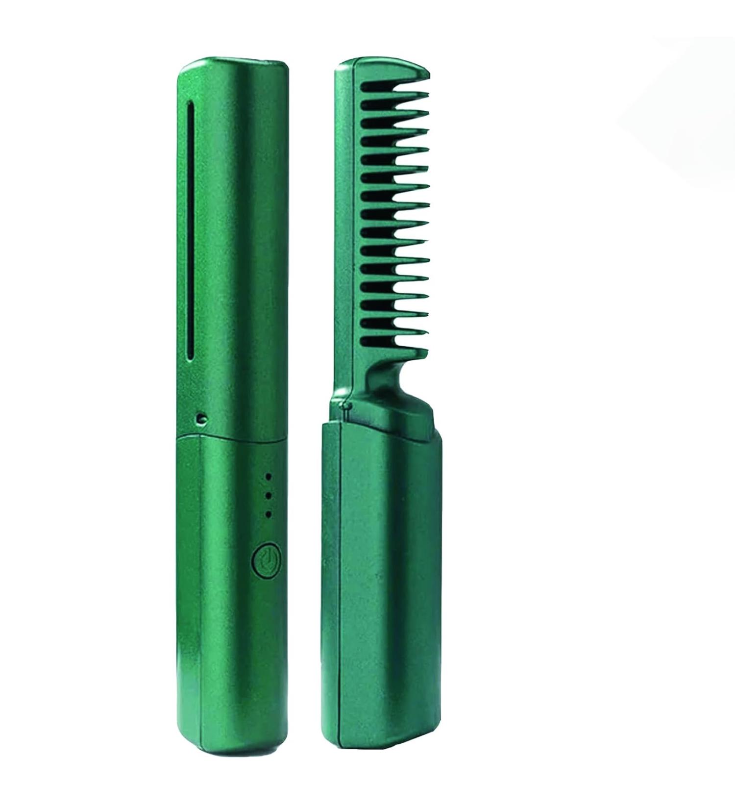 2024 Rechargeable Mini Hair Straightener | Portable Cordless Electric Straightener for Curly Hair - Green - Buy Online on GoSupps.com