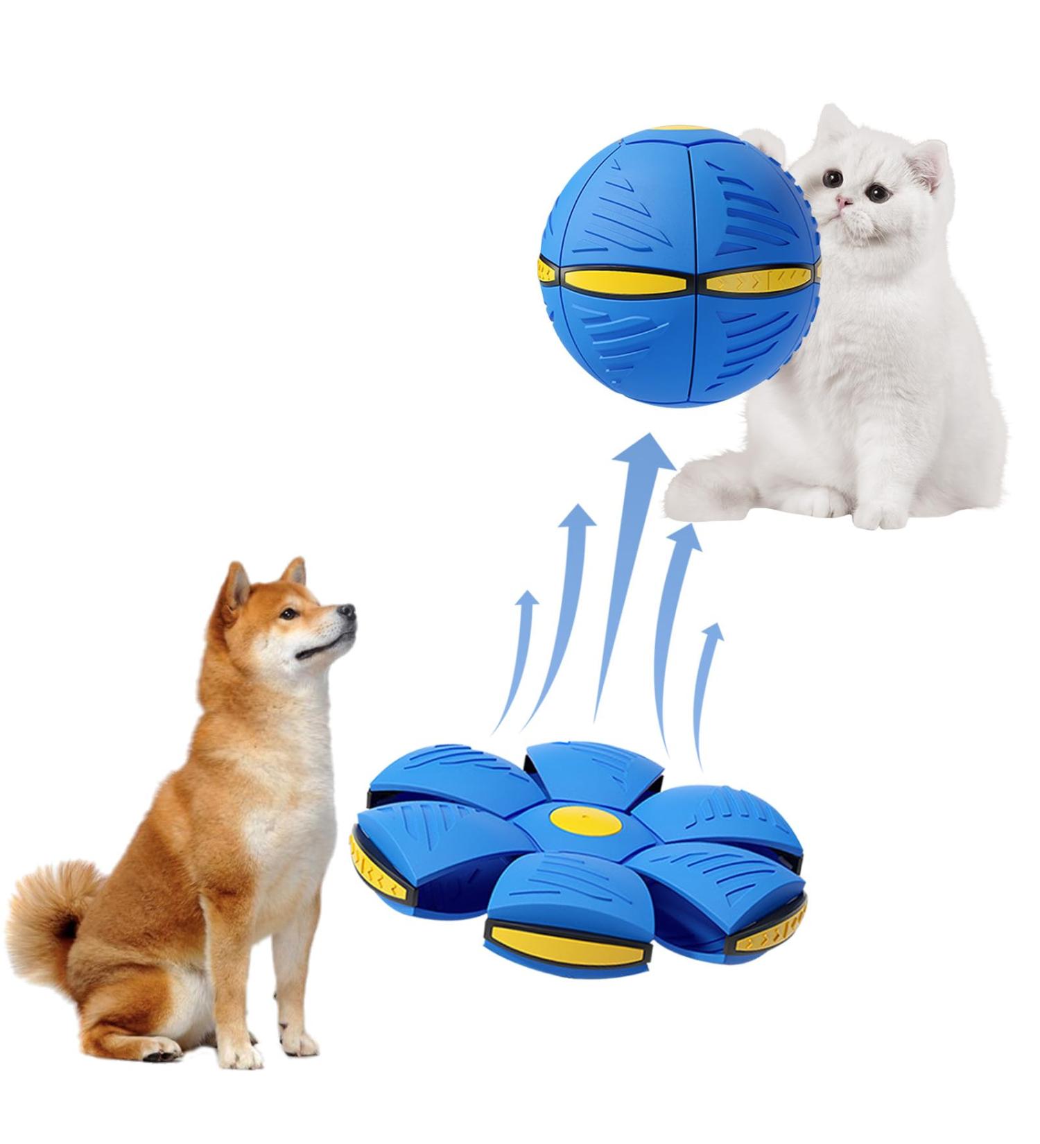 MR.HOKWY Pet Flying Saucer Magic Ball - UFO Pet Flying Disc Ball Creative Fly Saucer Magic Balls Magic Frisbee Dog Toy Ball Fun Puppy Interactive Flying Flat Throw Disc Balls Children Toy - Buy Online on GoSupps.com