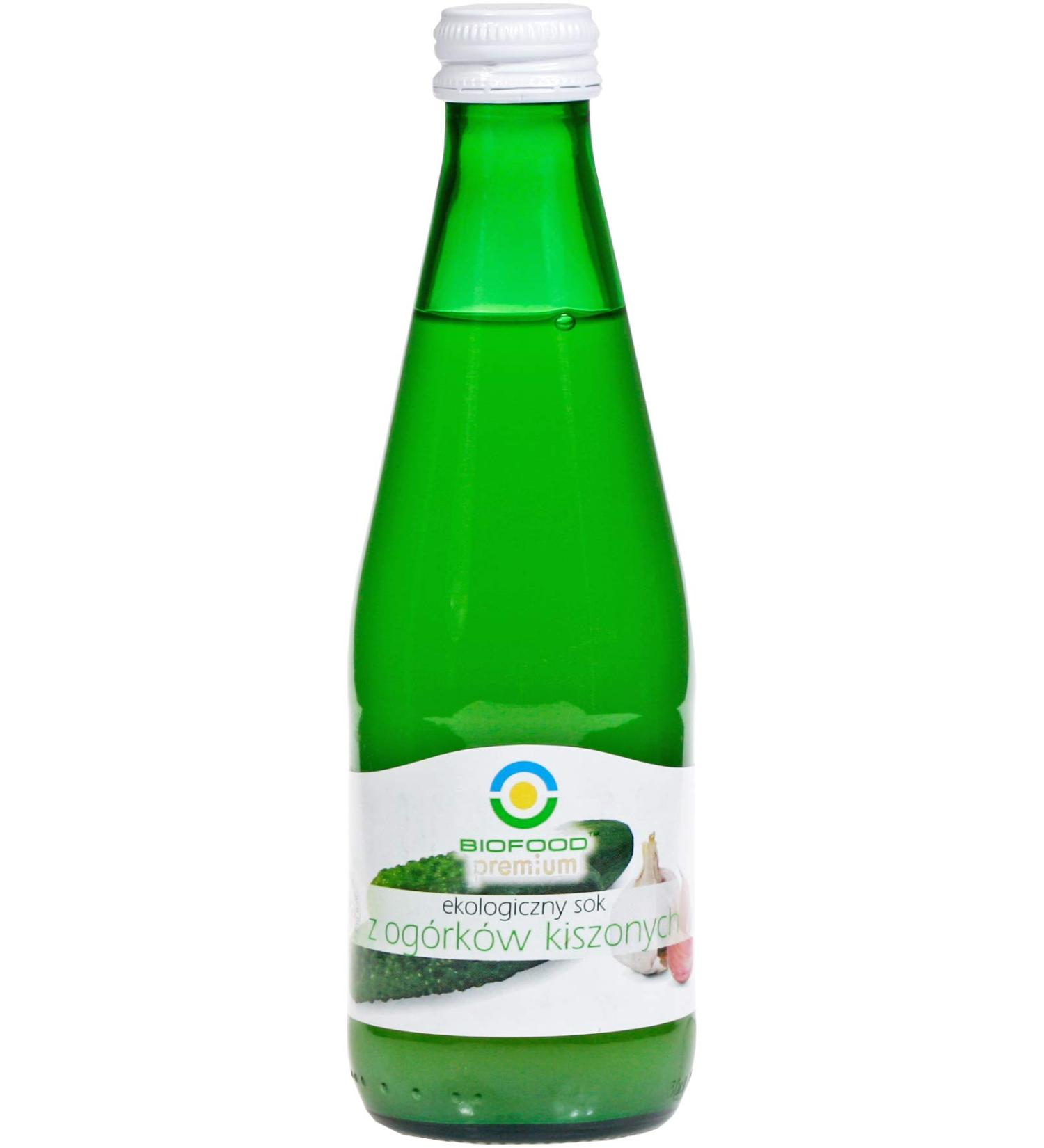 BIOFOOD ORGANIC SOUR CUCUMBER JUICE lactic acid fermented 300ml glass bottle resealable