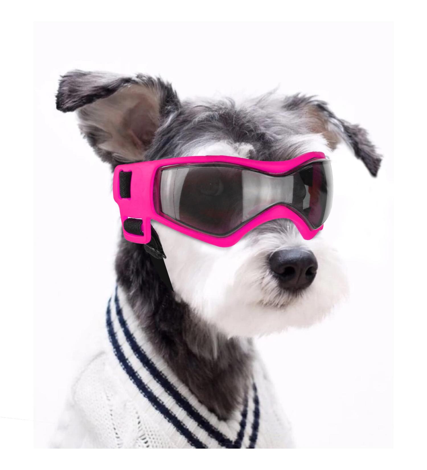 Namsan Dog Glasses - Anti-UV Waterproof Windproof Sunglasses for Small & Medium Dogs - Fashionable Pink Protective Eyewear - Buy Online on GoSupps.com