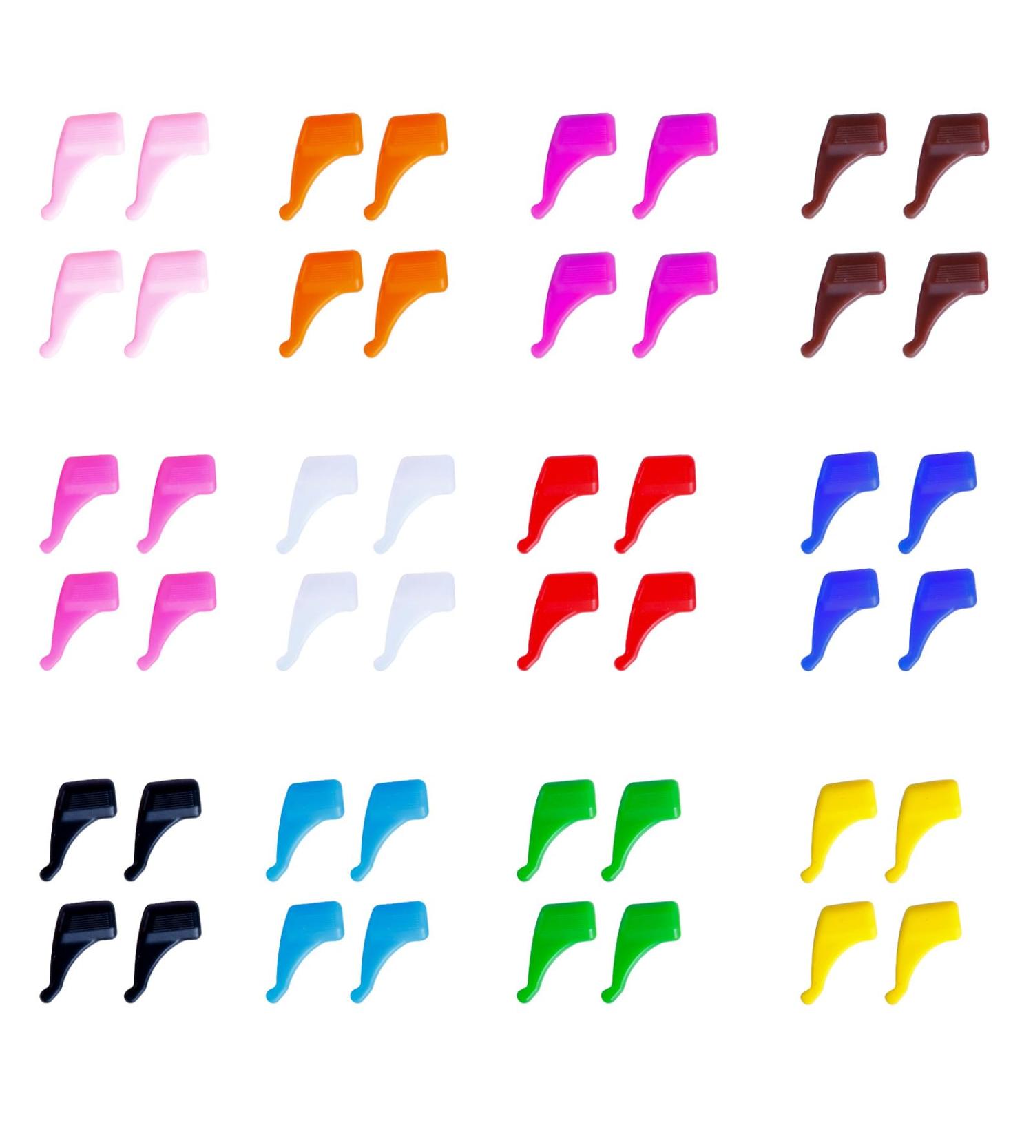 48Pcs Glasses Ear Grip Colorful Non Slip Eyeglasses Ear Hooks for Work Soft Silicone Rubber Ear Hooks for Adults Multicolour - Buy Online on GoSupps.com